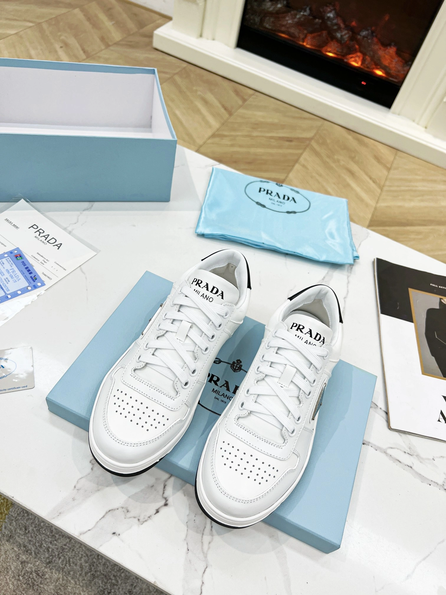 P*rada Top Sneakers Low CL 20230831- Stretchable 6414