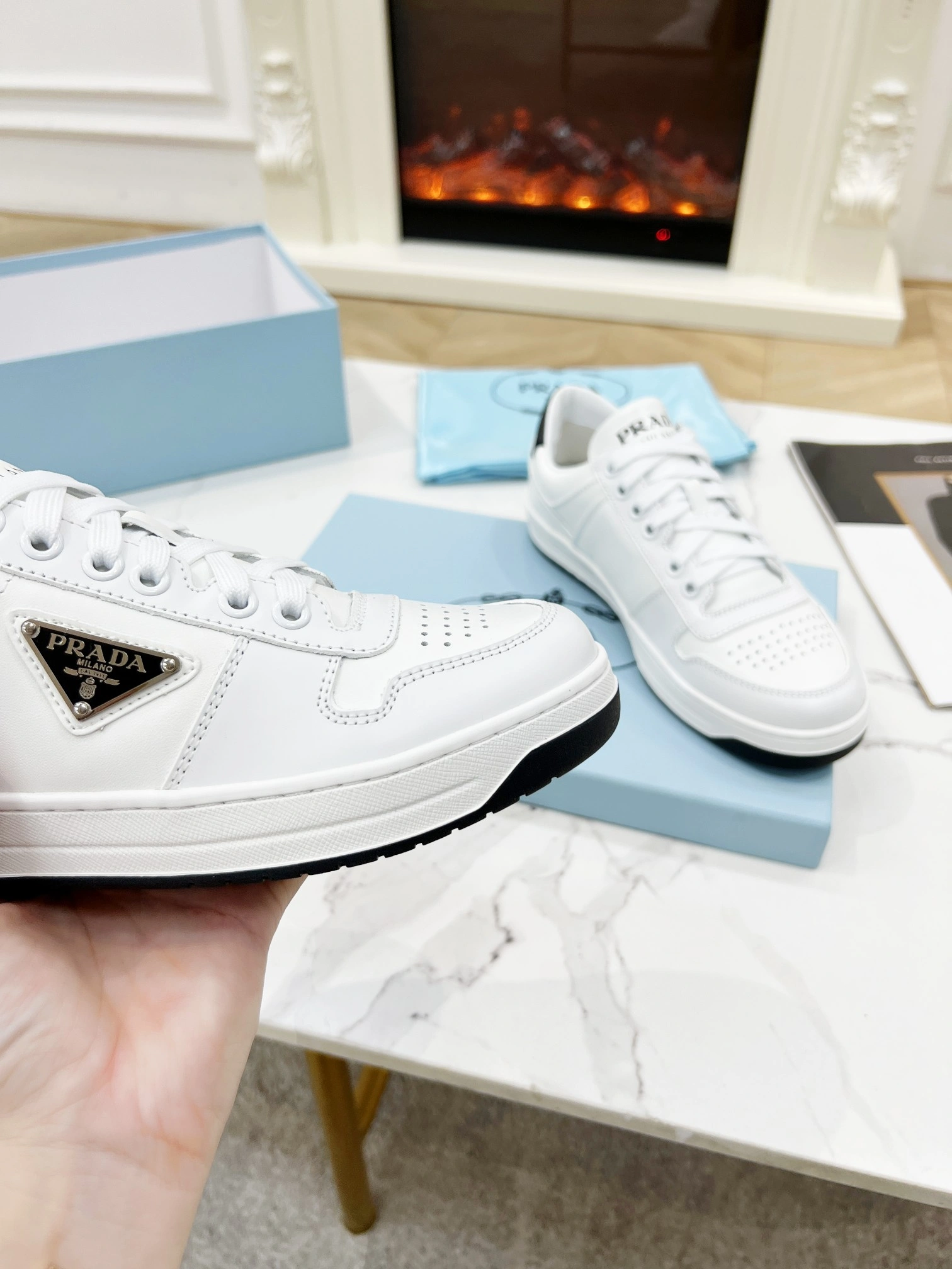 P*rada Top Sneakers Low CL 20230831- Stretchable 6414