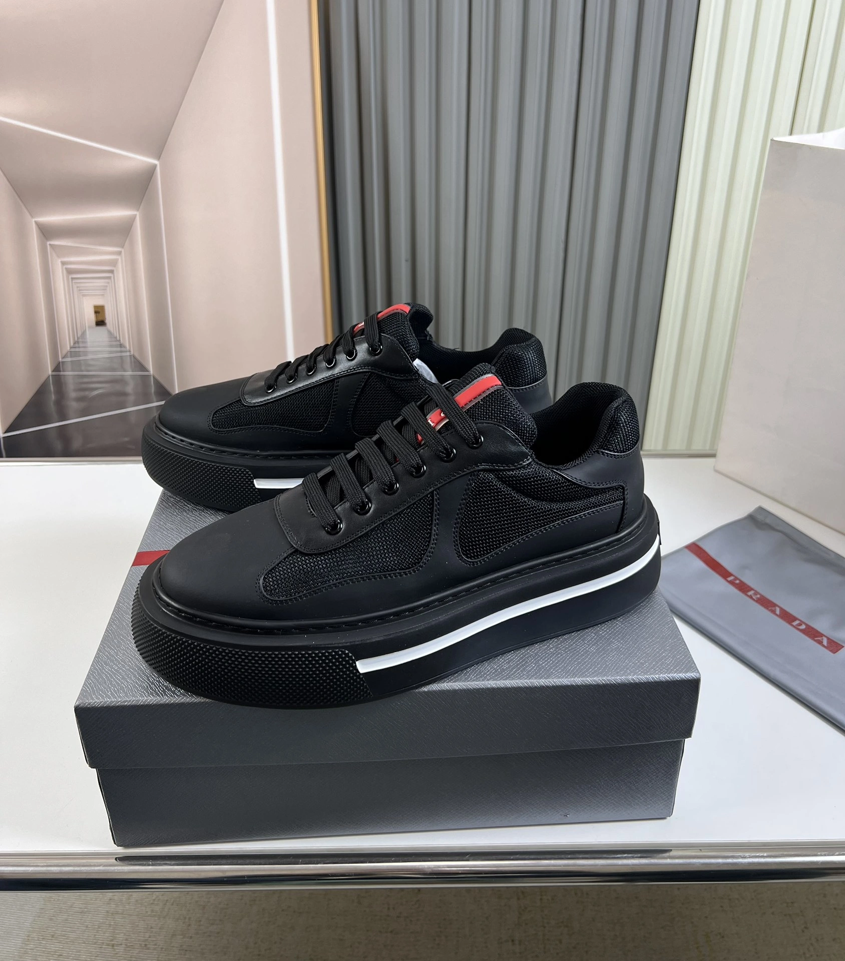 P*rada Top Sneakers Low CL 20230831- Thermal 6410