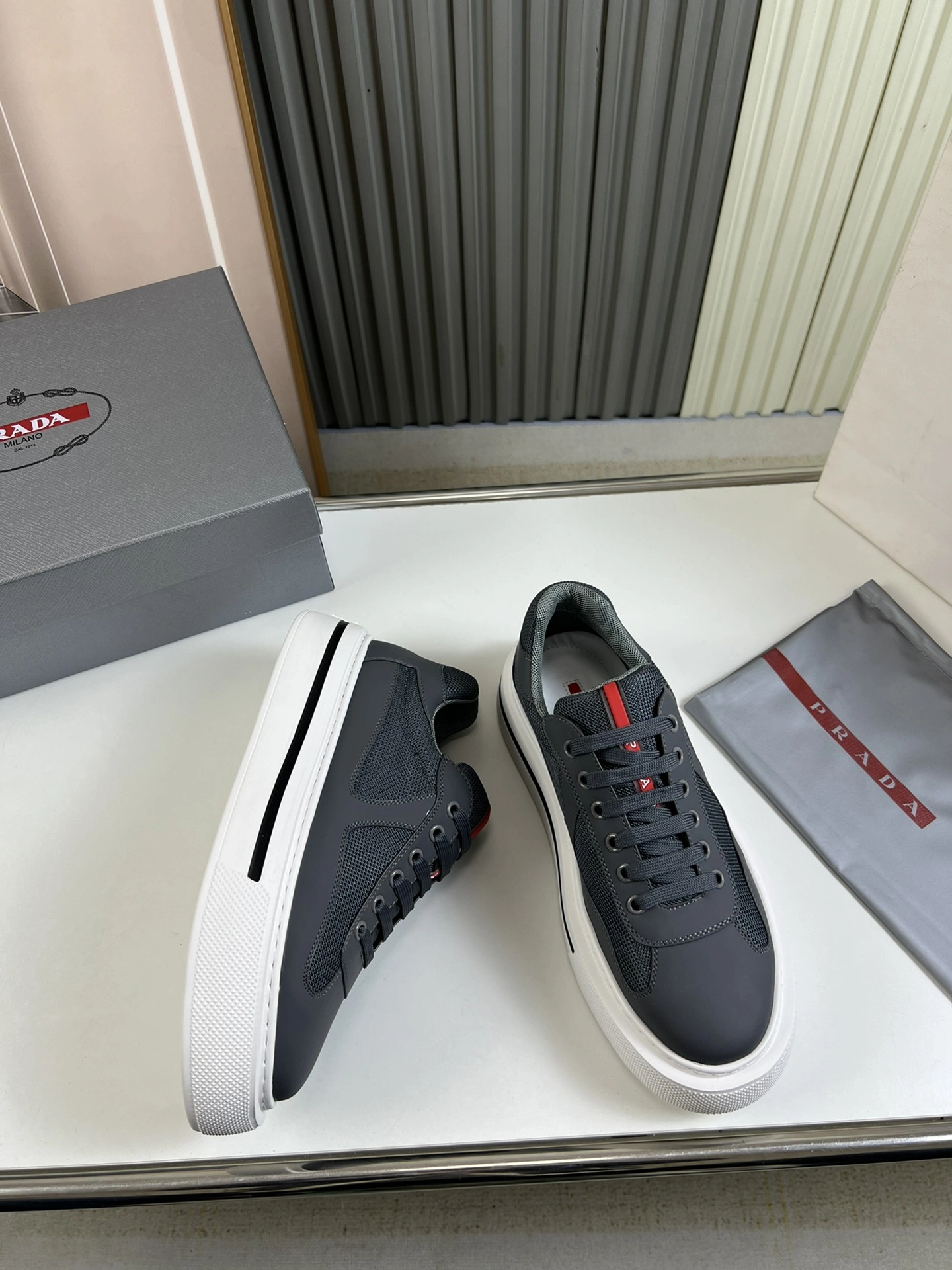 SoftTouch P*rada Top Sneakers Low CL 20230831- 6409