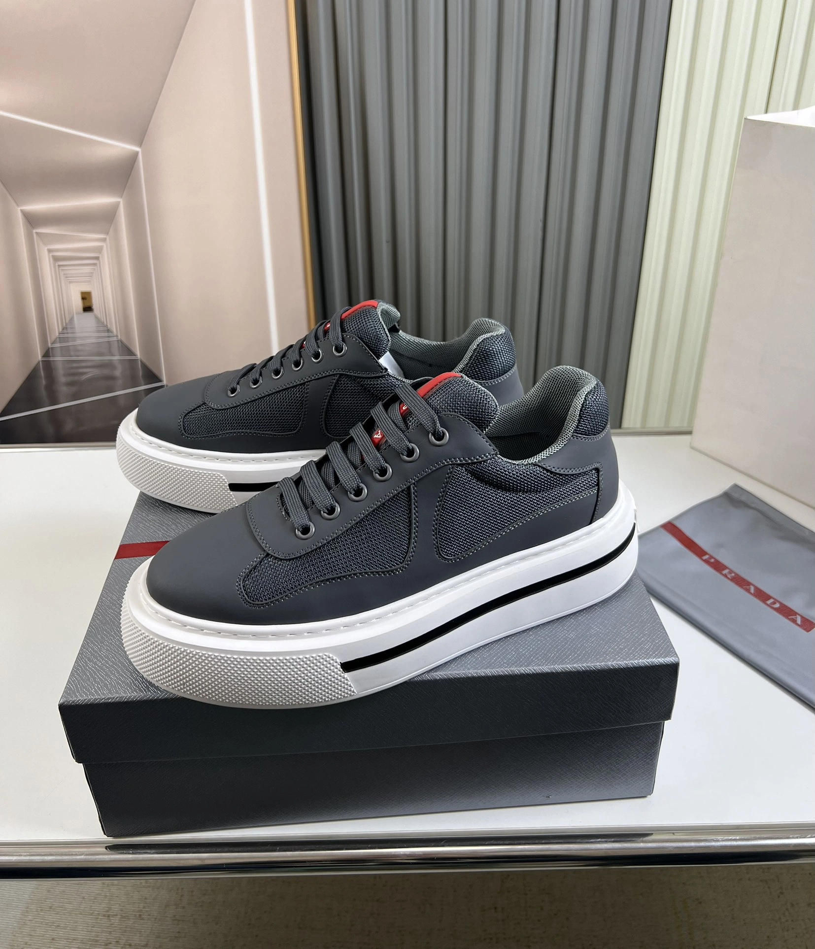 SoftTouch P*rada Top Sneakers Low CL 20230831- 6409