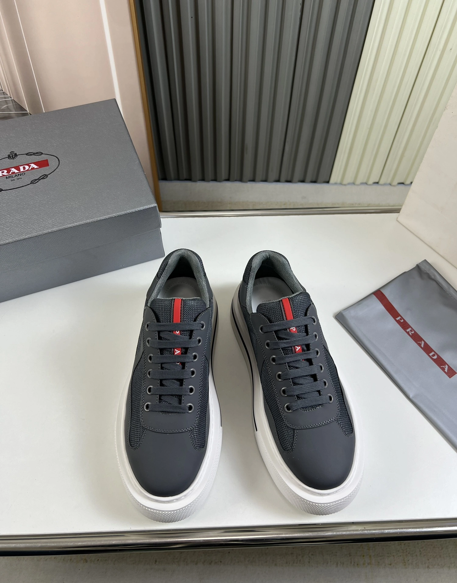 SoftTouch P*rada Top Sneakers Low CL 20230831- 6409