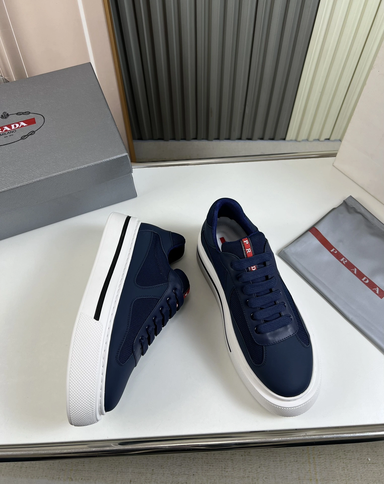 P*rada Top Sneakers Low CL 20230831- Durable 6407