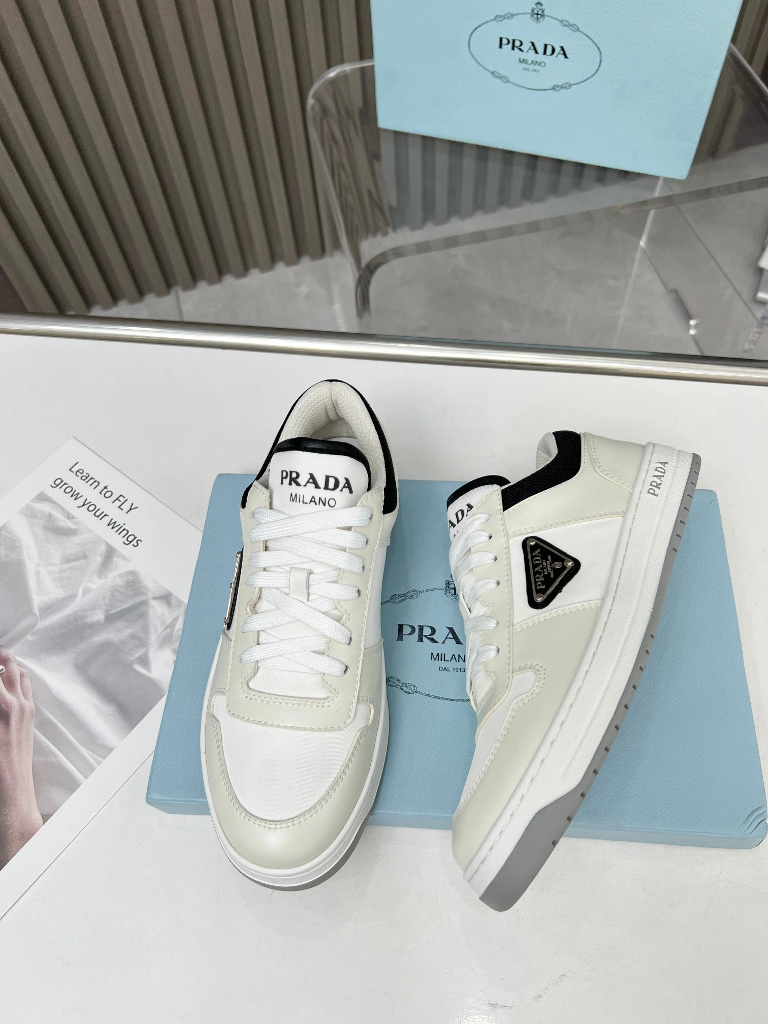 P*rada Top Sneakers Low CL 20230831- Affordable 6400
