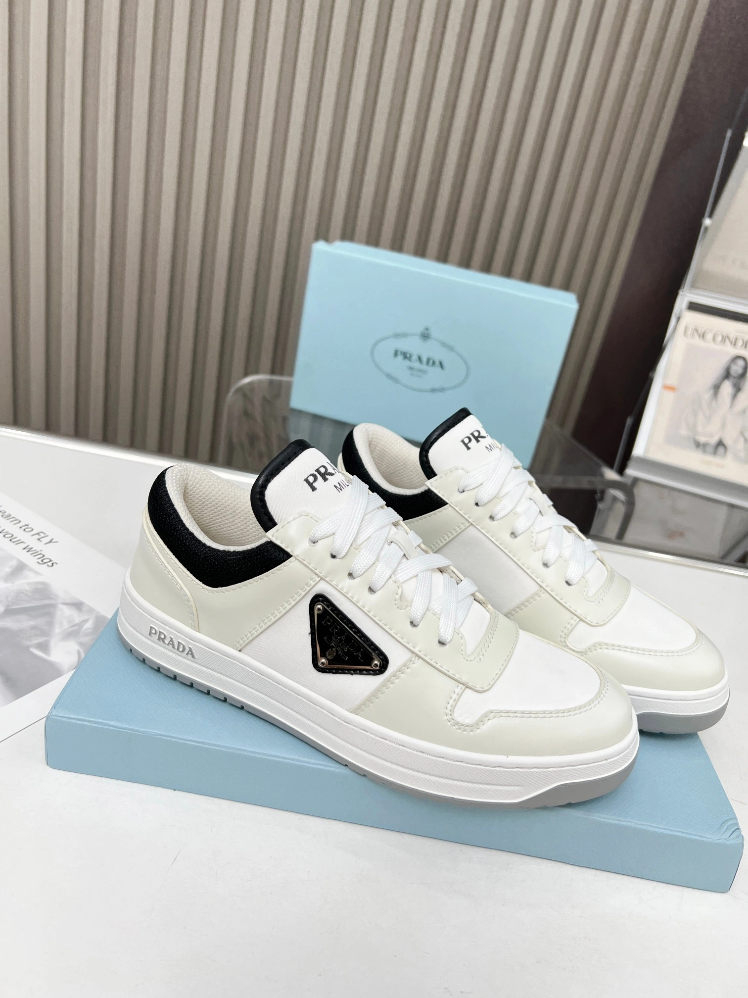 P*rada Top Sneakers Low CL 20230831- Affordable 6400