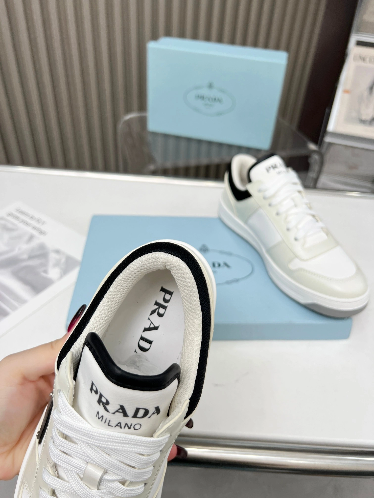 P*rada Top Sneakers Low CL 20230831- Affordable 6400