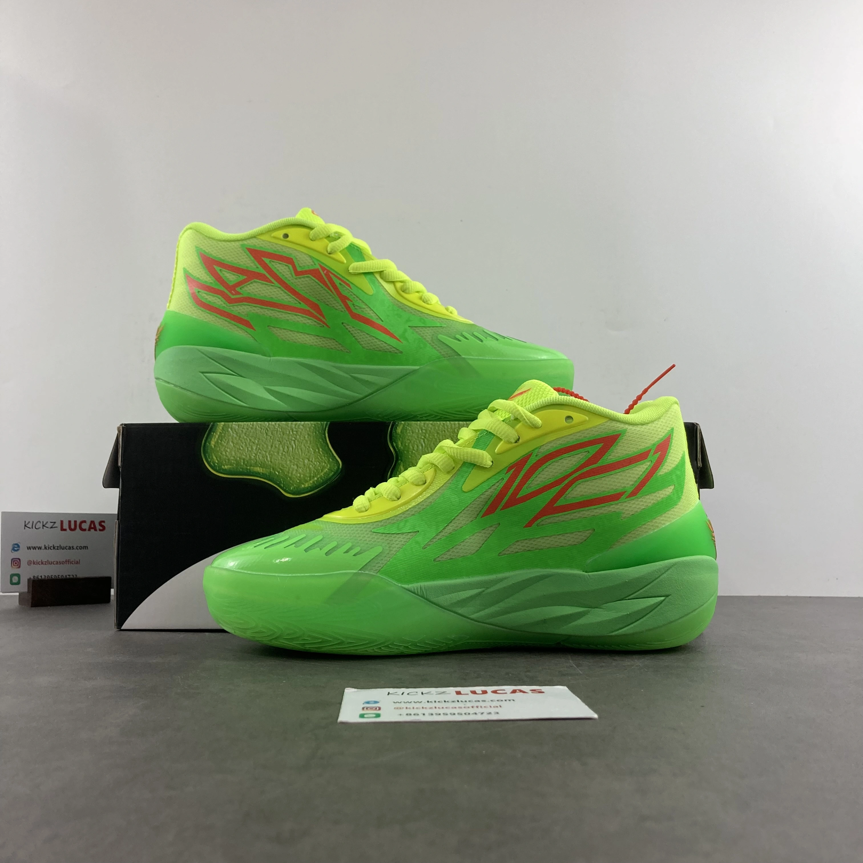 Breathable Puma LaMelo Ball MB.02 Nickelodeon Slime 377584- 1156