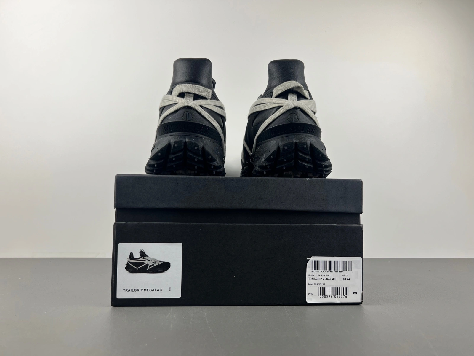 R*ick O*wens x M*oncler Trailgrip Megalace Black Comfortable 5360