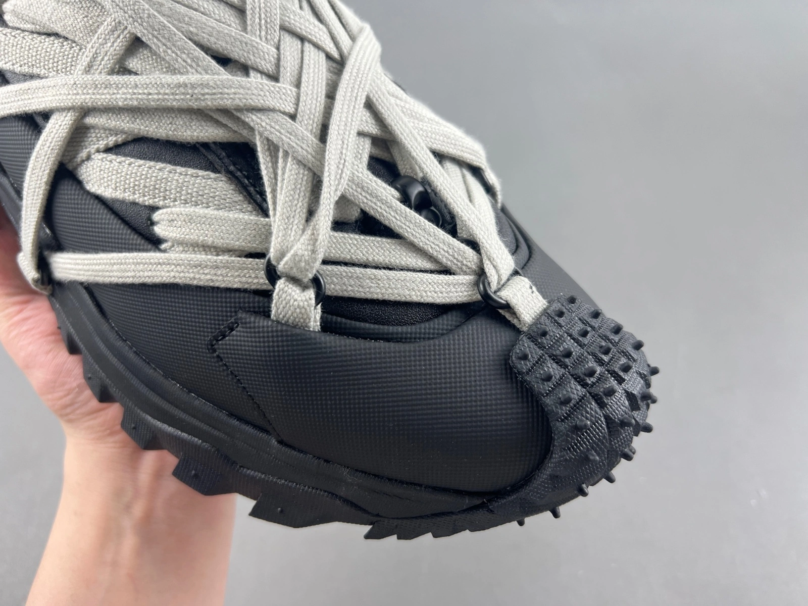 R*ick O*wens x M*oncler Trailgrip Megalace Black Comfortable 5360