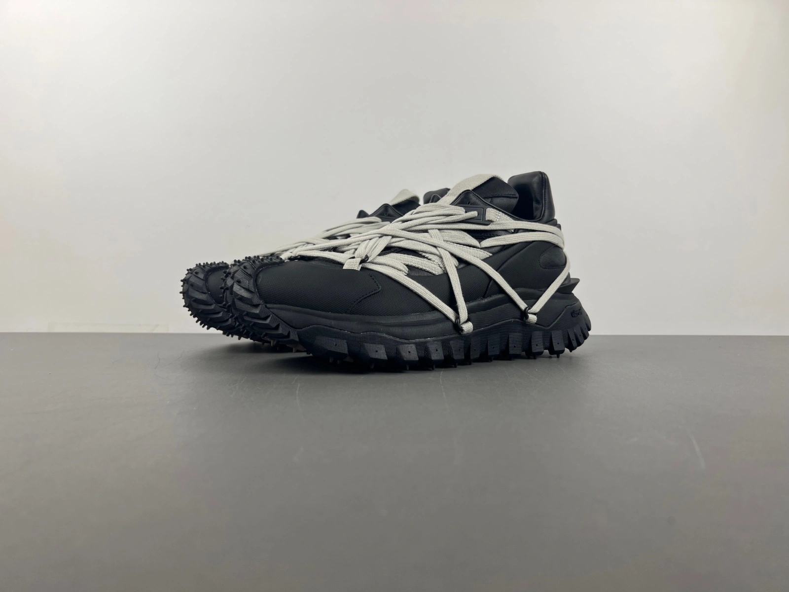 R*ick O*wens x M*oncler Trailgrip Megalace Black Comfortable 5360