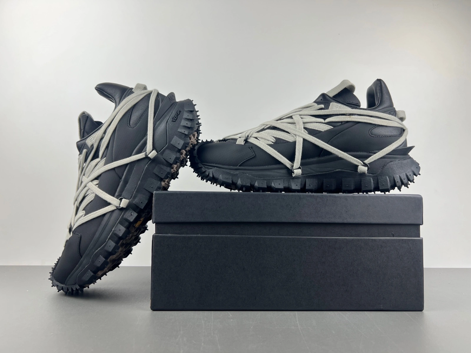 R*ick O*wens x M*oncler Trailgrip Megalace Black Comfortable 5360