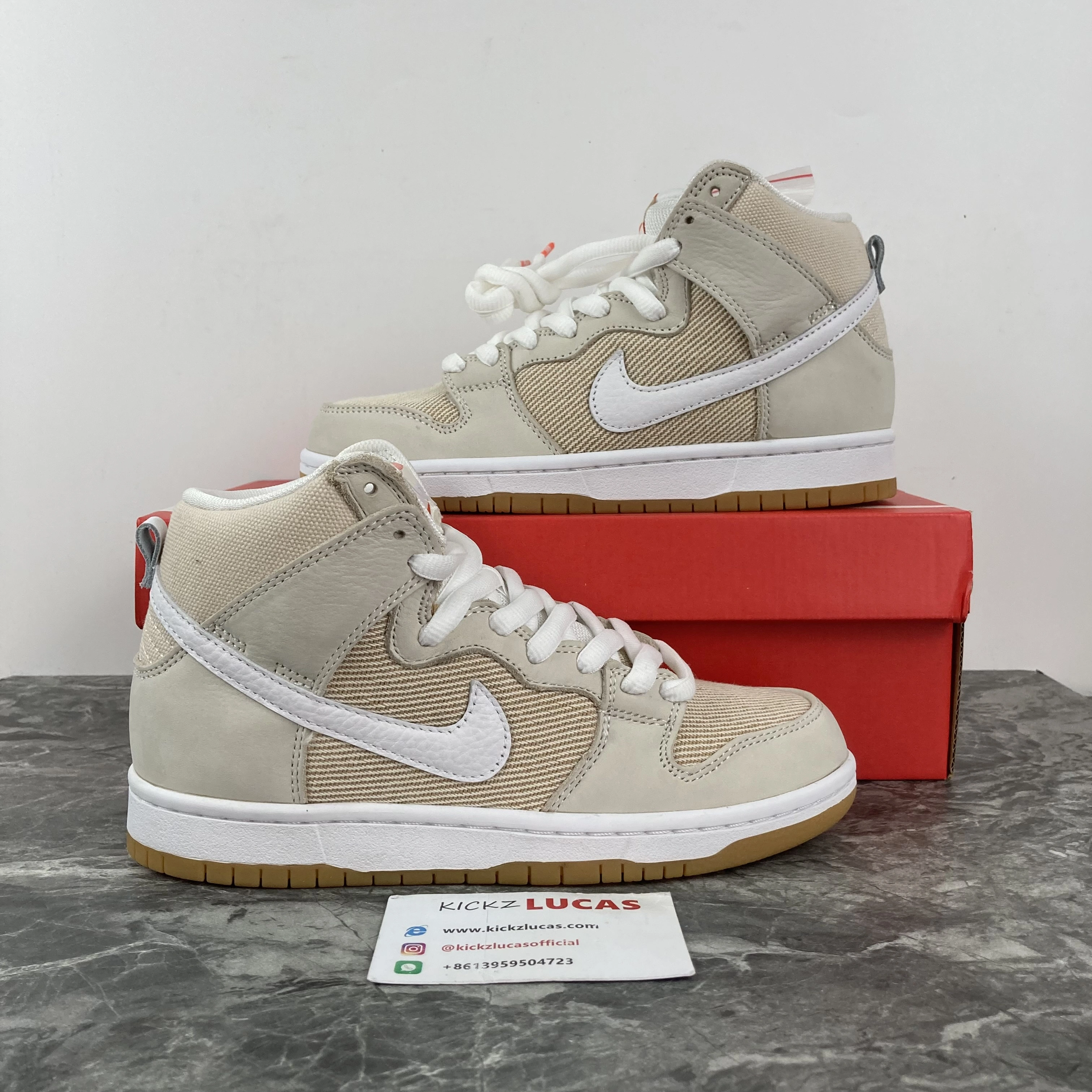 SB Dunk High Pro ISO Orange Label Unbleached Natural DA9626- Casual 492