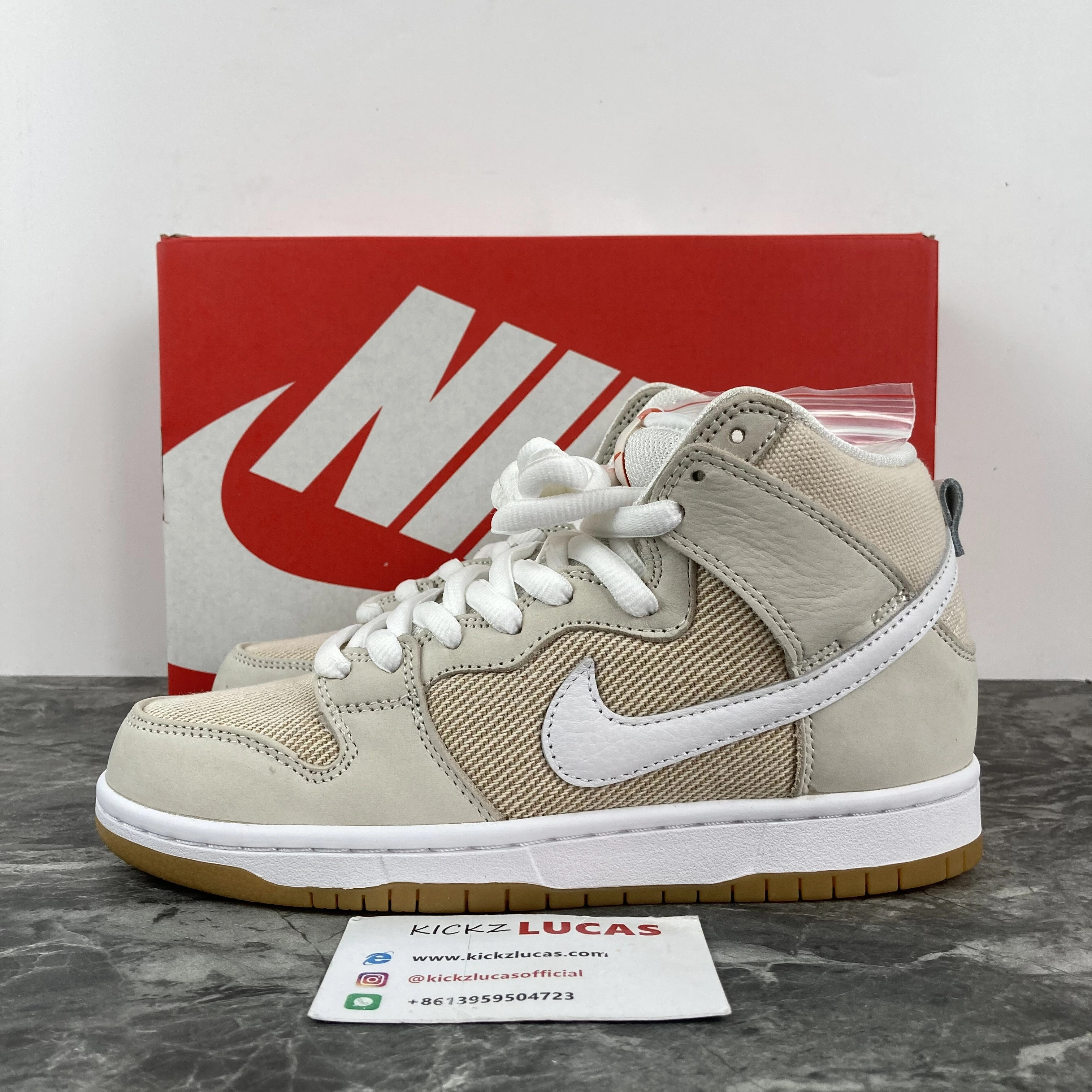 SB Dunk High Pro ISO Orange Label Unbleached Natural DA9626- Casual 492