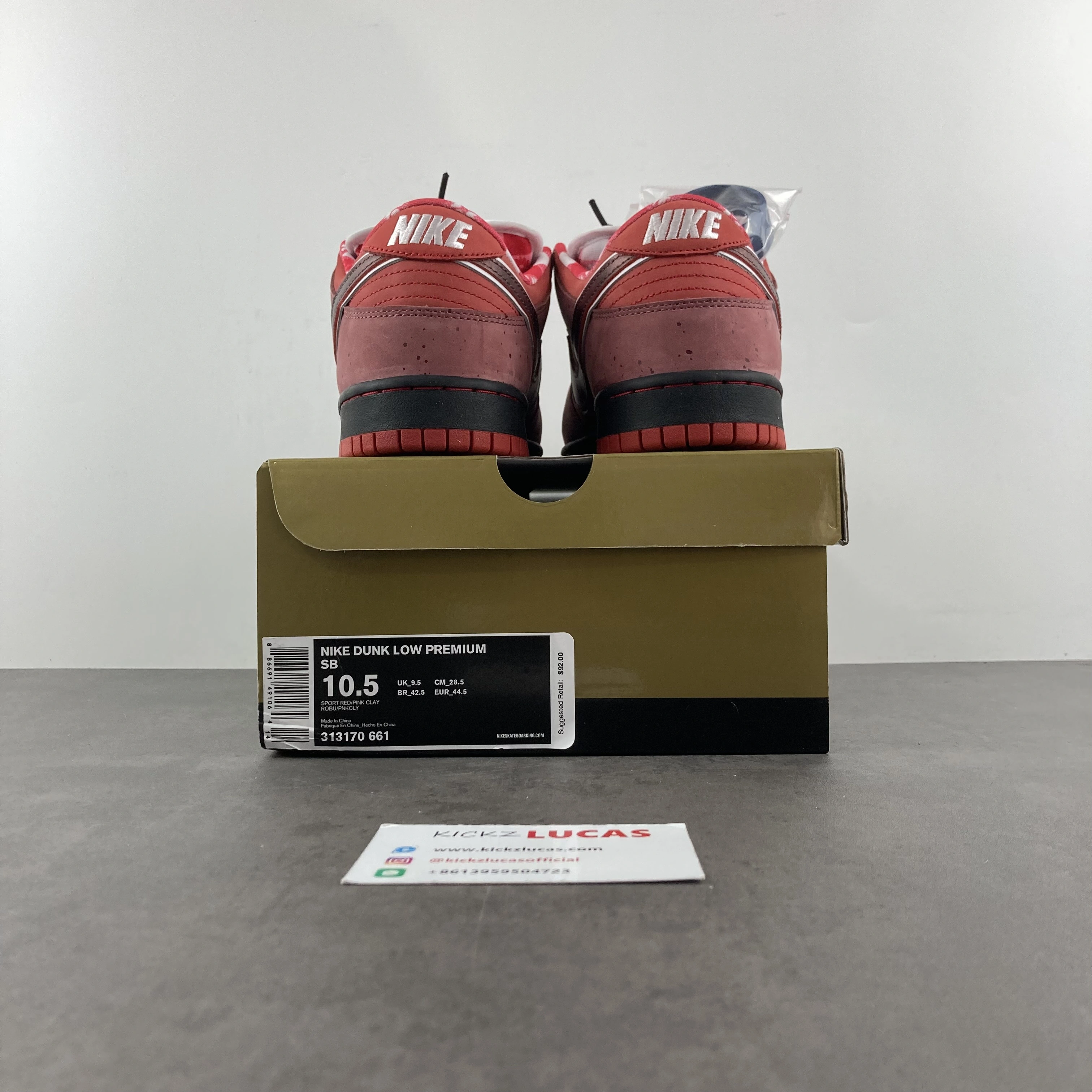 Unisex SB Dunk Low Concepts Red Lobster 313170- 351