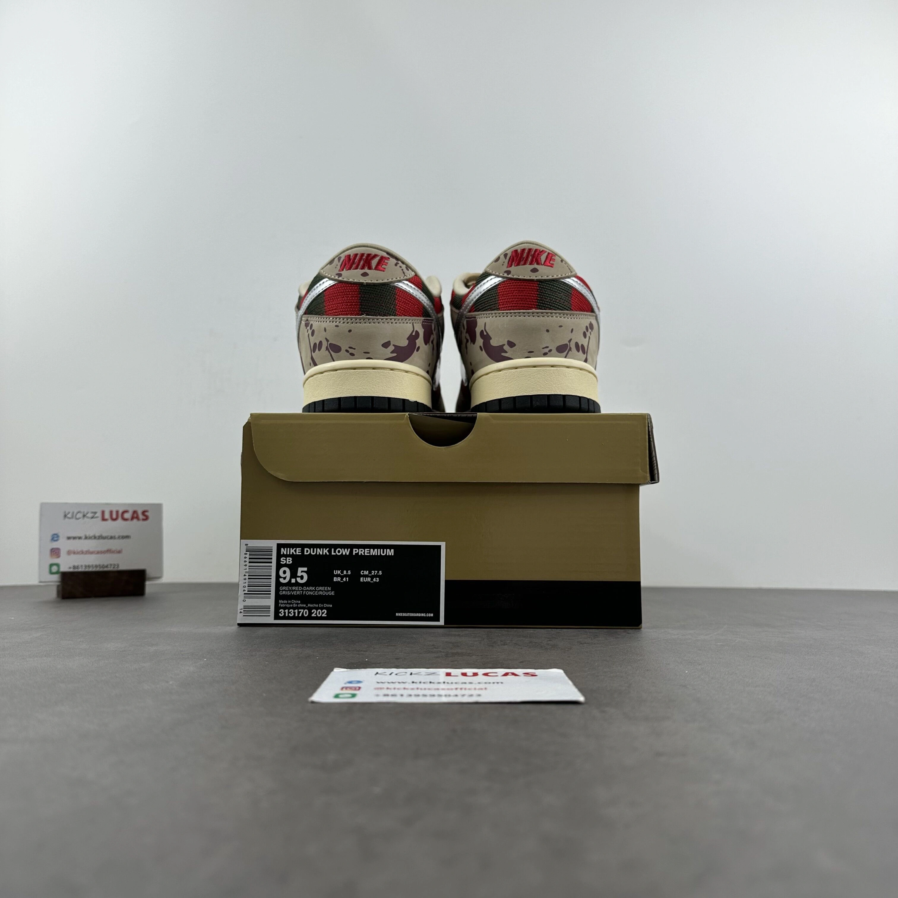 OdorResistant SB Dunk Low Freddy Krueger 313170- 170