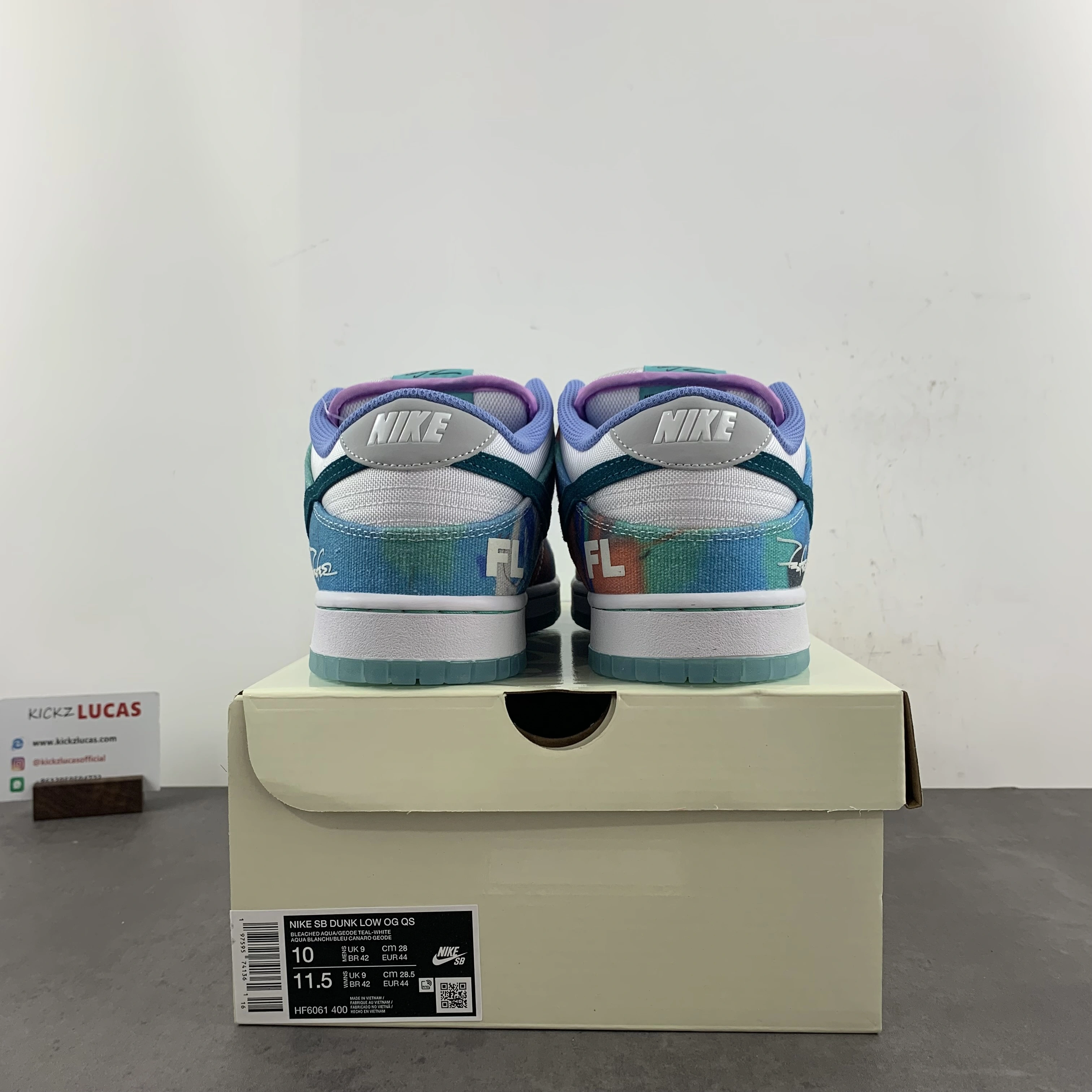SB Dunk Low Futura Laboratories Bleached Aqua HF6061- Minimalist 30