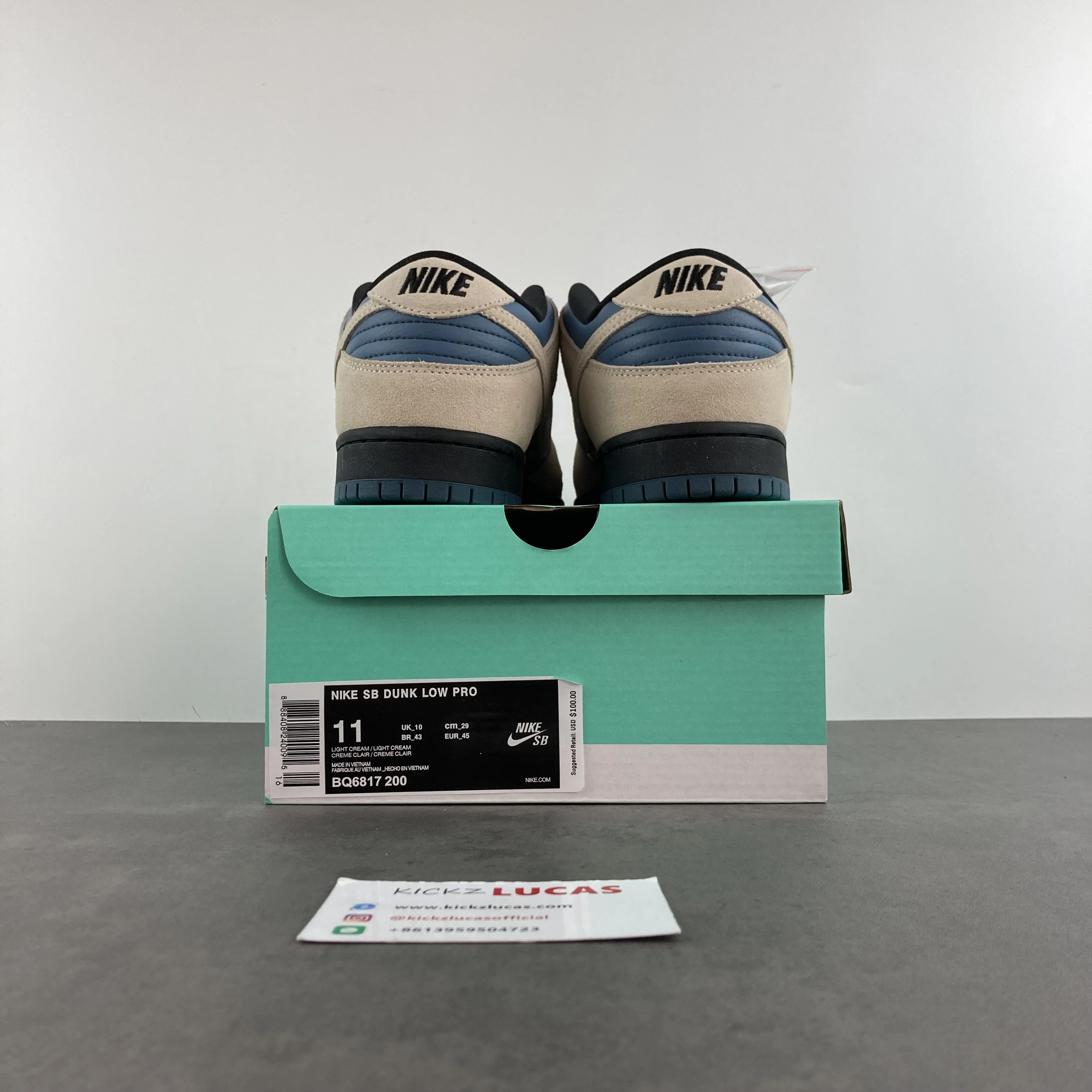 SB Dunk Low Light Cream Thunderstorm BQ6817- Versatile 329