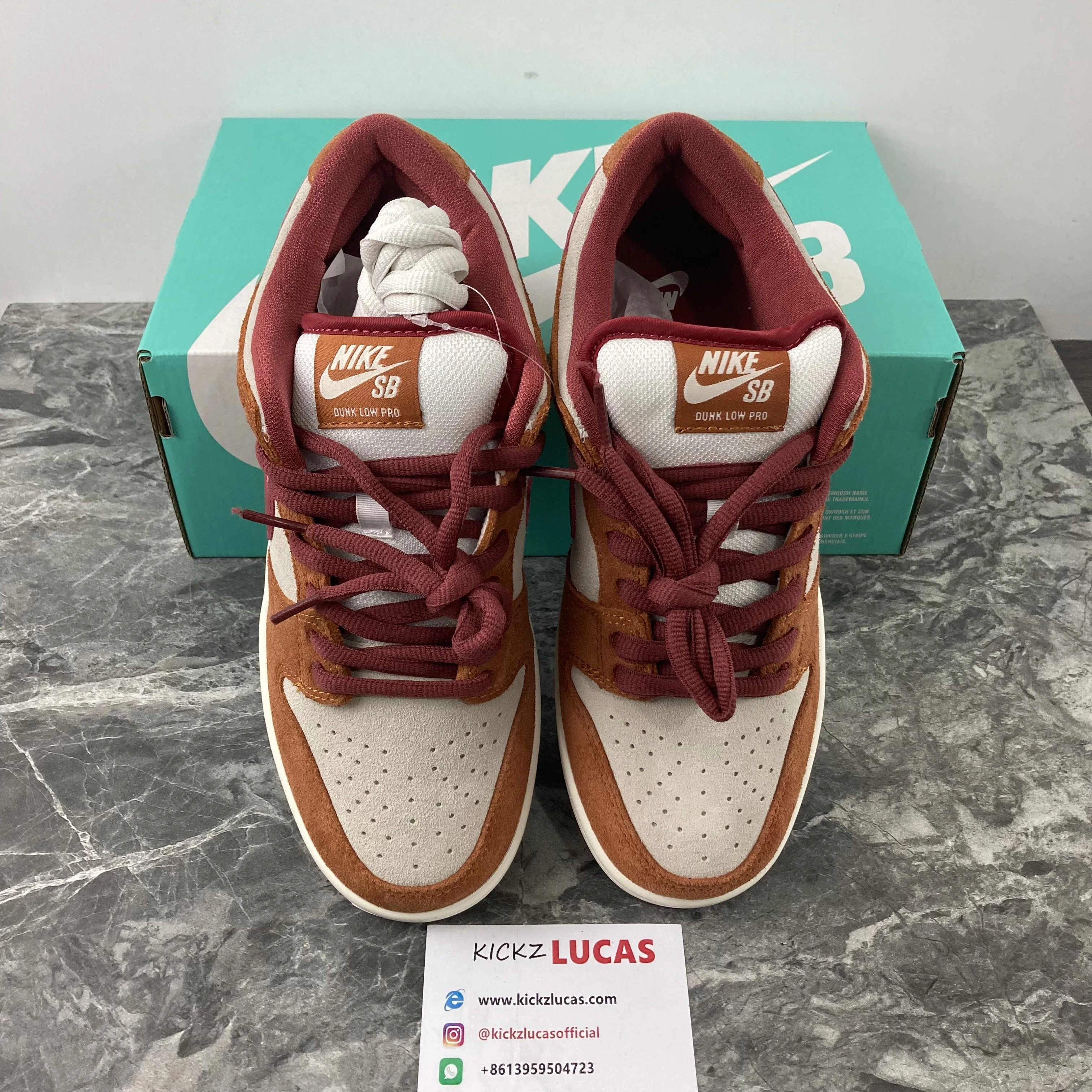 SB Dunk Low Pro Dark Russet Cedar BQ6817- Durable 580