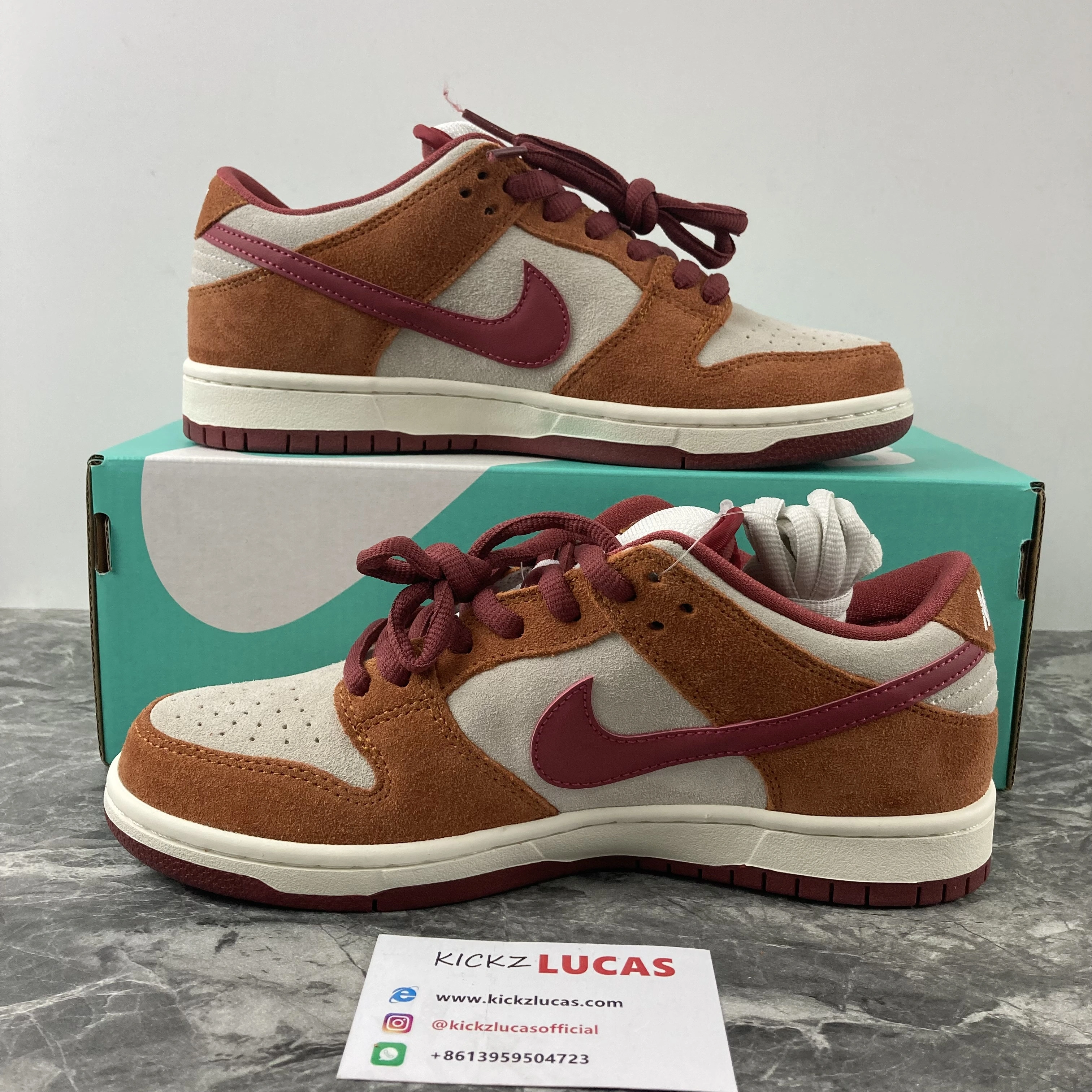 SB Dunk Low Pro Dark Russet Cedar BQ6817- Durable 580