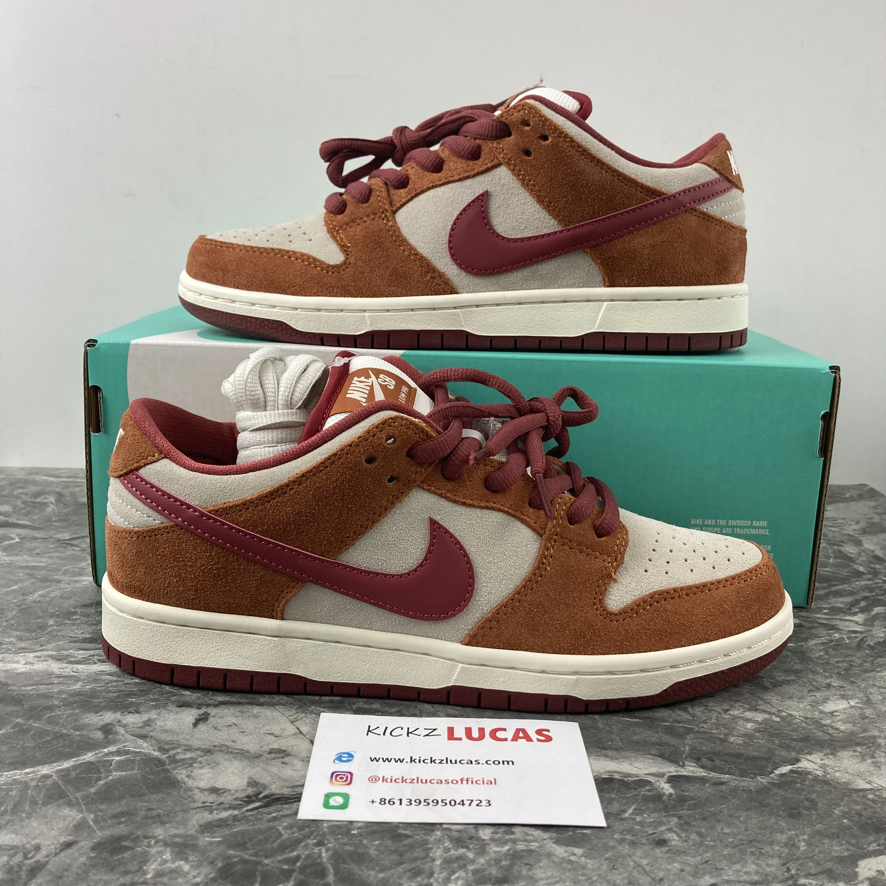 SB Dunk Low Pro Dark Russet Cedar BQ6817- Durable 580