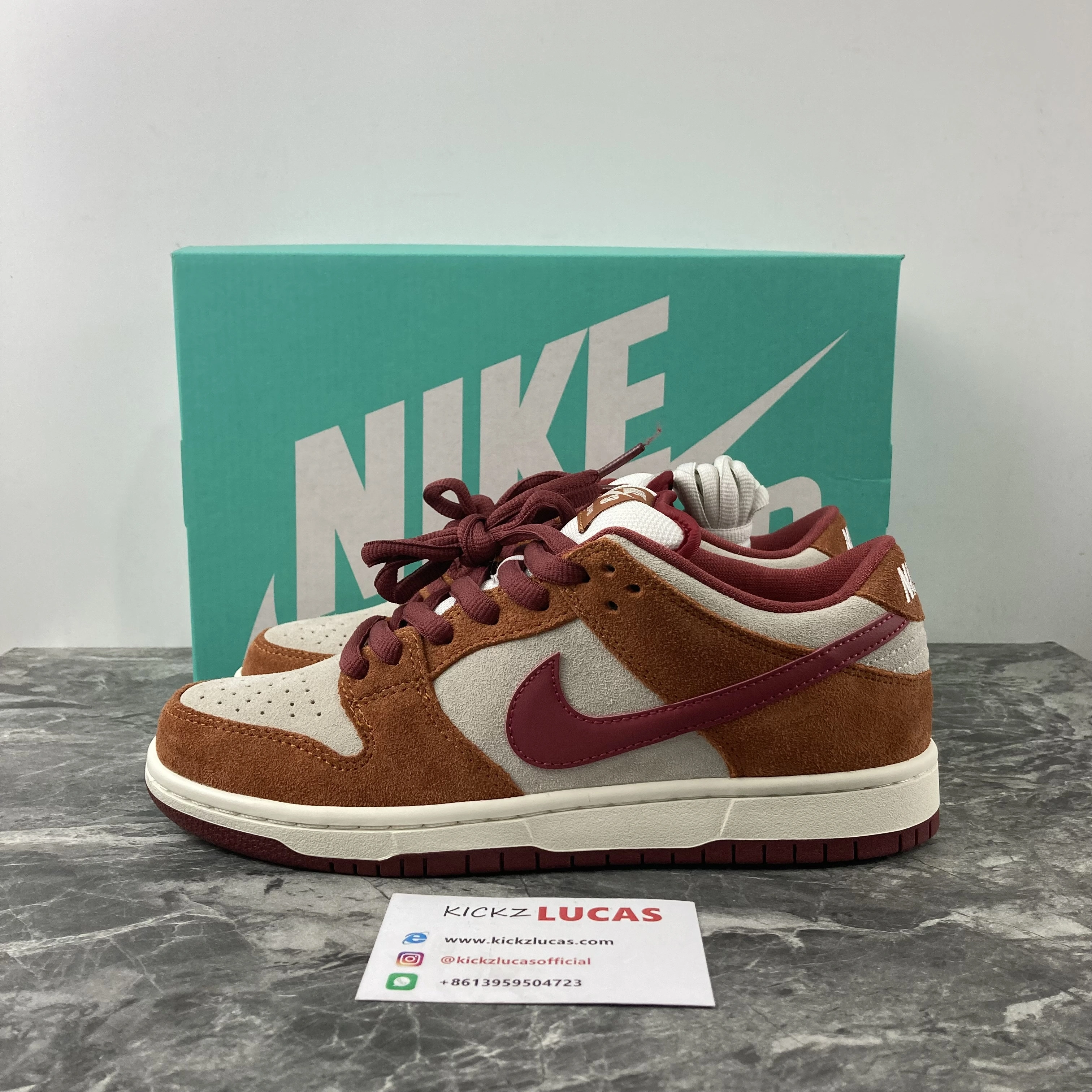 SB Dunk Low Pro Dark Russet Cedar BQ6817- Durable 580