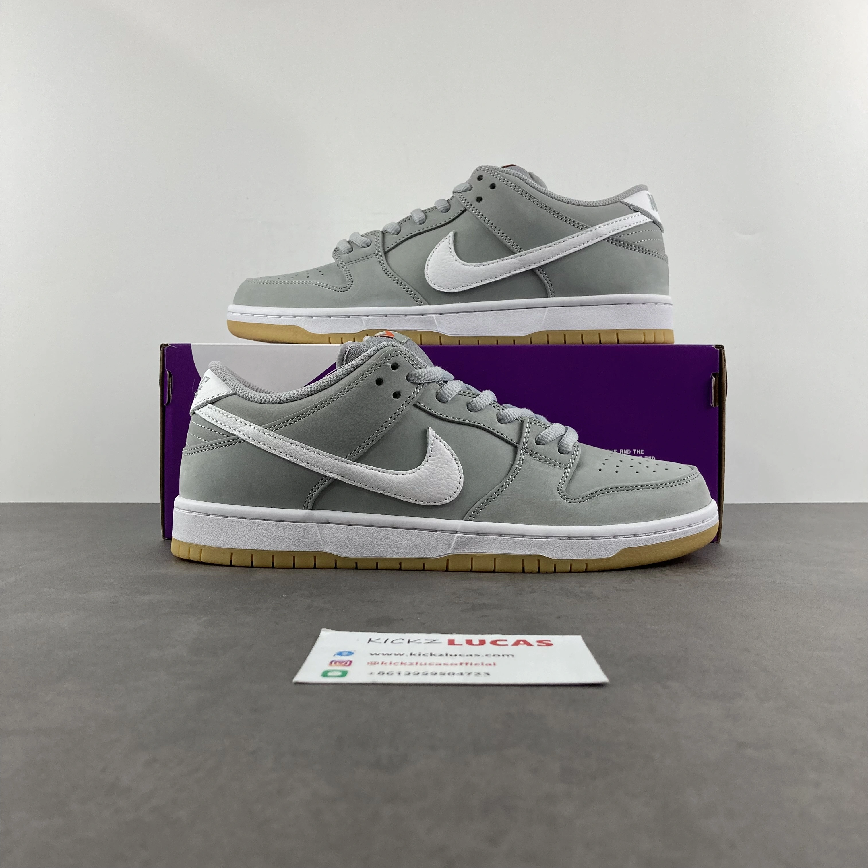 SB Dunk Low Pro ISO Orange Label Wolf Grey Gum DV5464- GoodFit 151