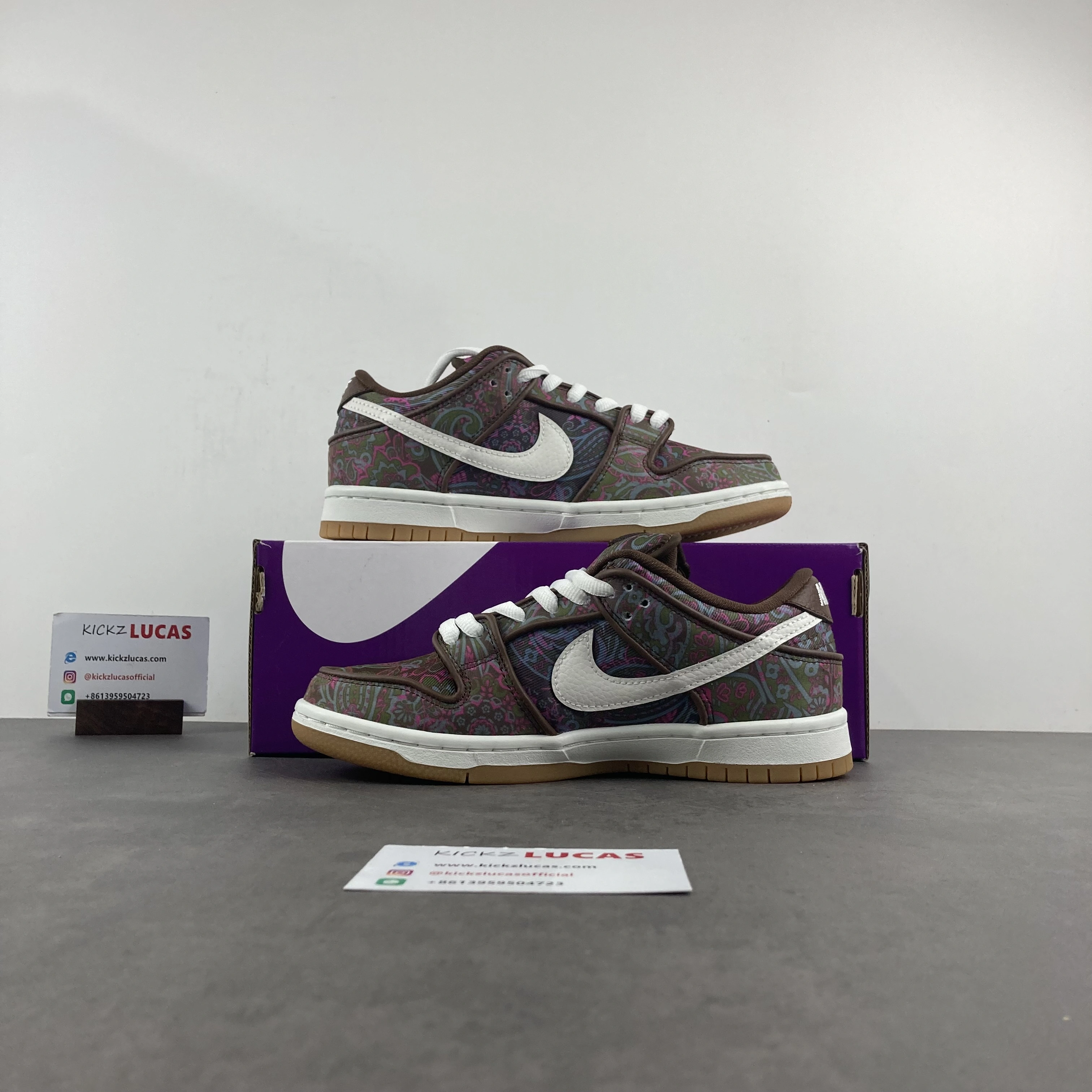 SB Dunk Low Pro Paisley Brown DH7534- Youthful 406