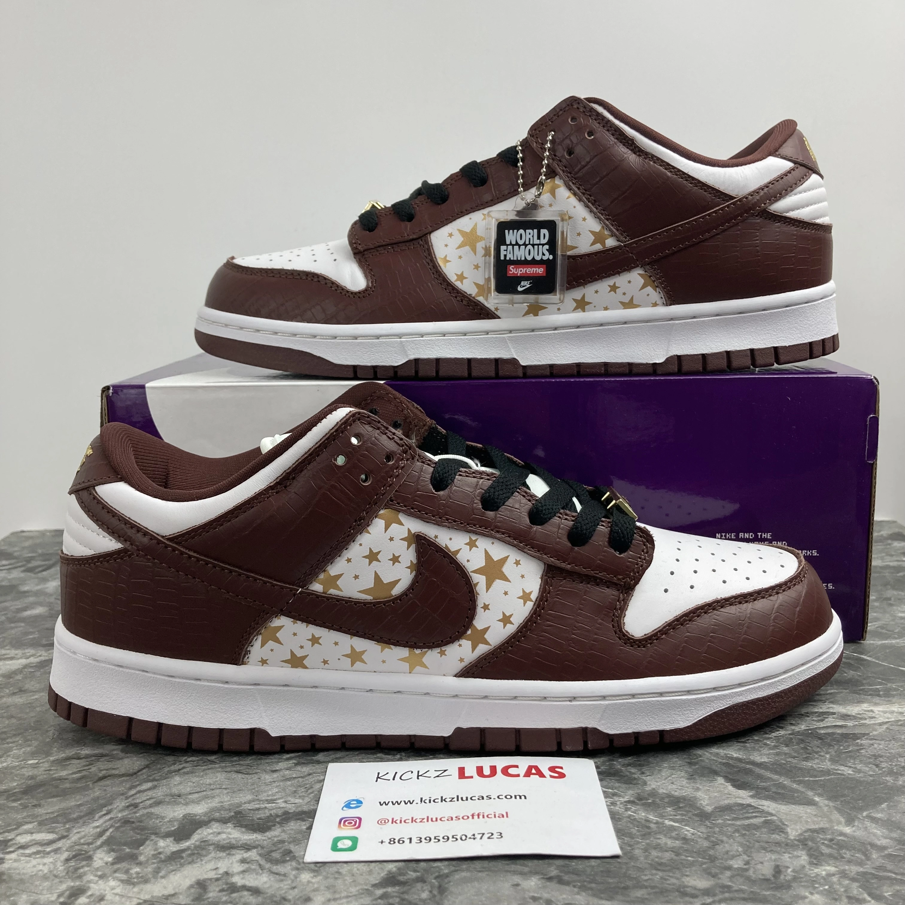 AllSeason SB Dunk Low Supreme Stars Barkroot Brown DH3228- 224