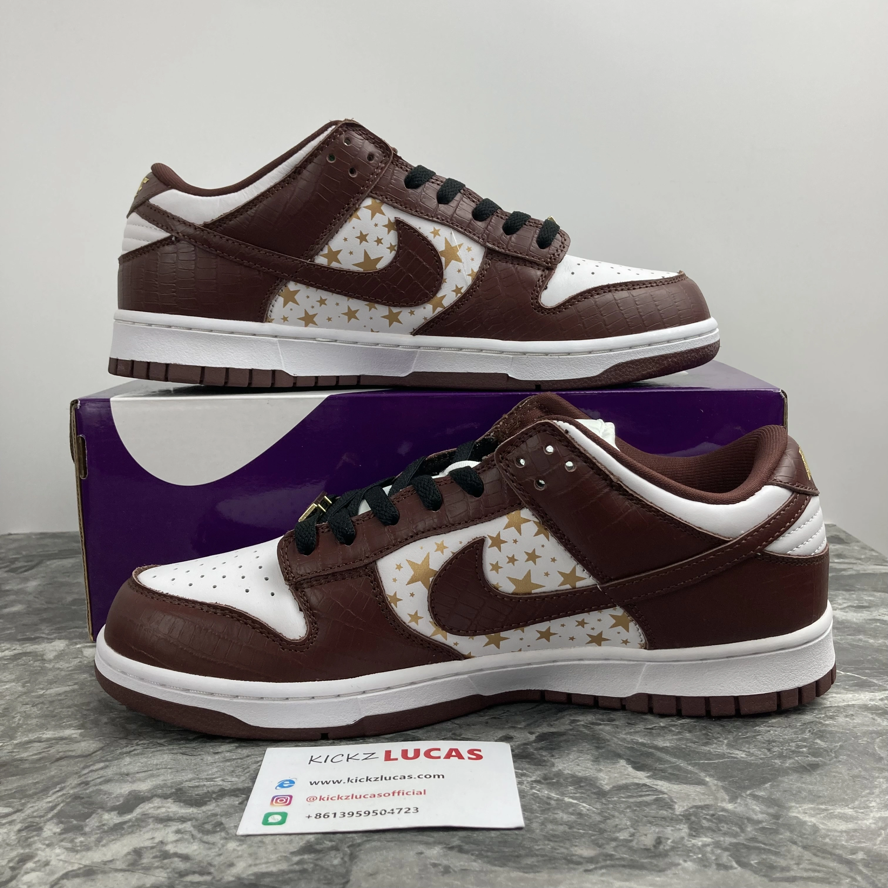 AllSeason SB Dunk Low Supreme Stars Barkroot Brown DH3228- 224