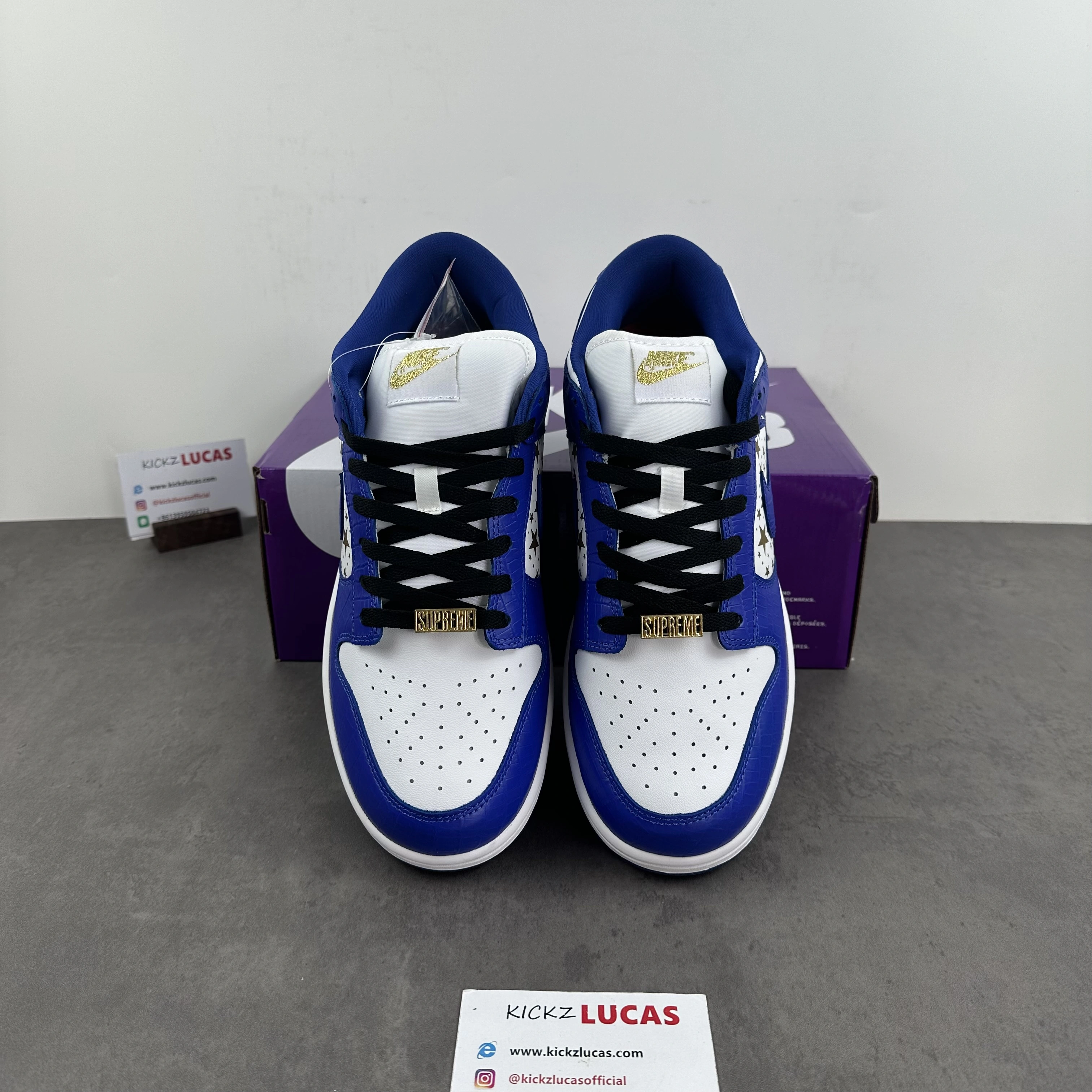 Sophisticated SB Dunk Low Supreme Stars Hyper Royal DH3228- 630