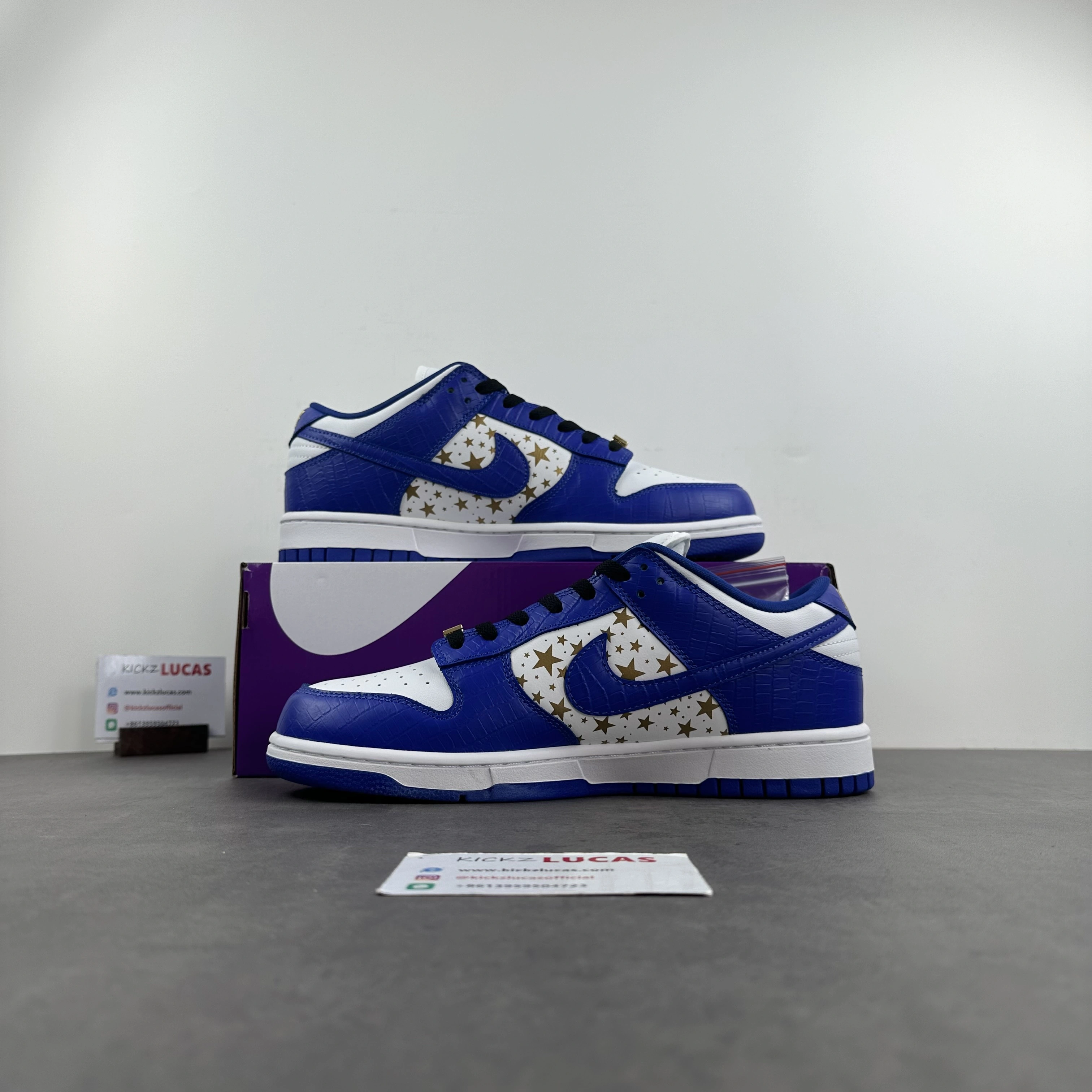 Sophisticated SB Dunk Low Supreme Stars Hyper Royal DH3228- 630