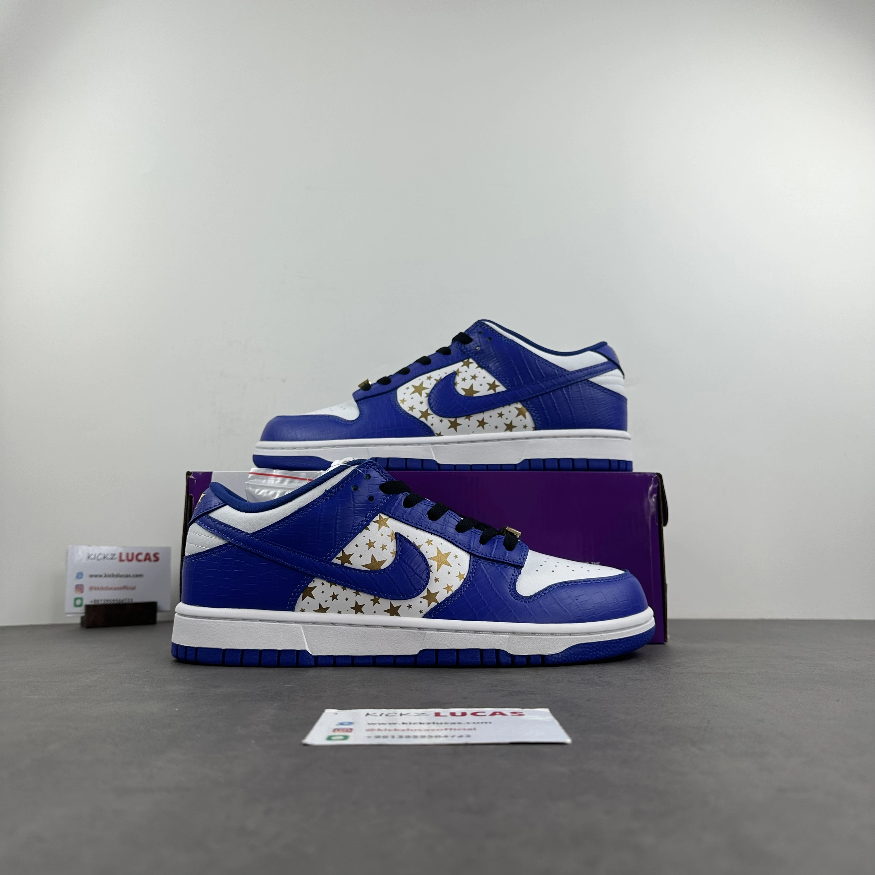 Sophisticated SB Dunk Low Supreme Stars Hyper Royal DH3228- 630