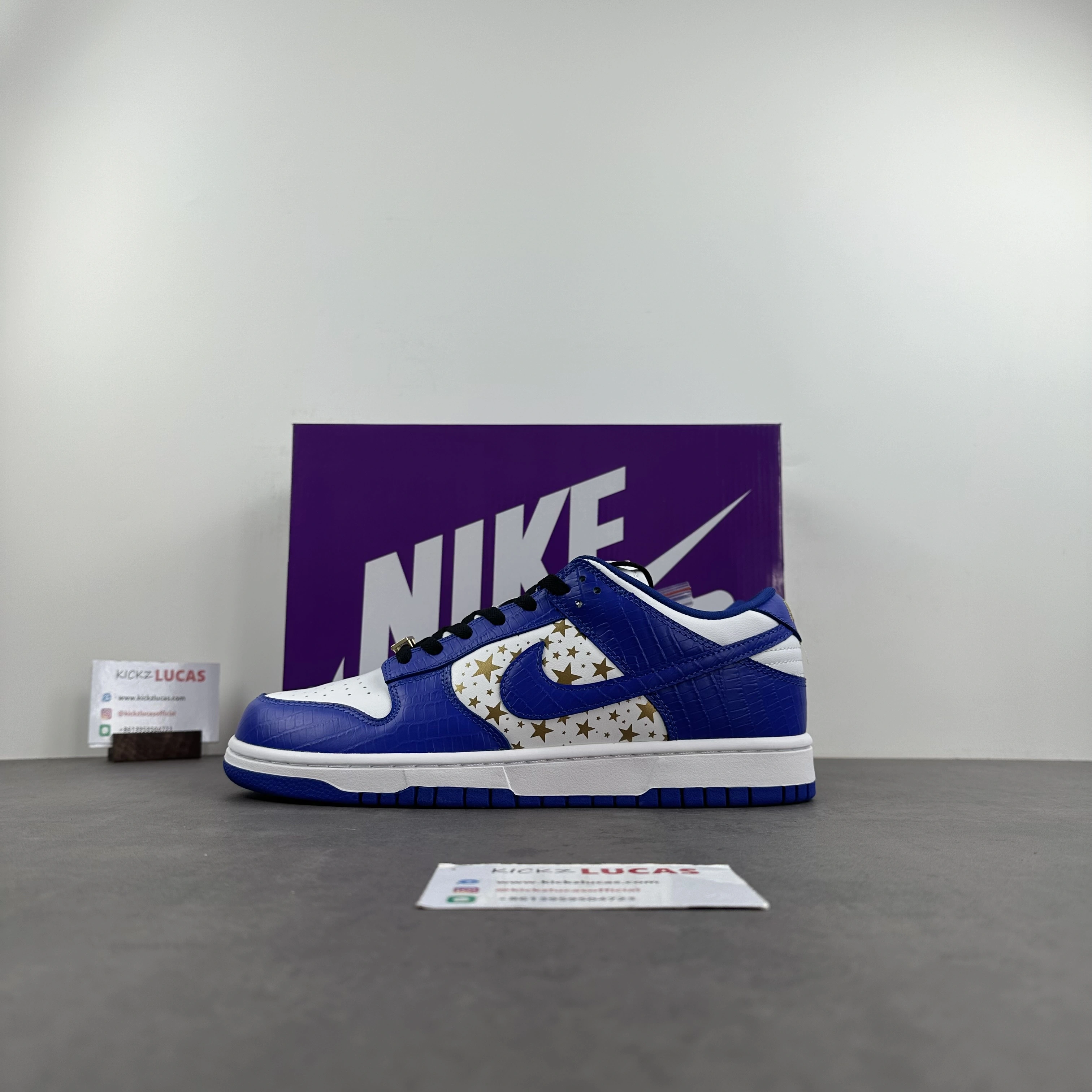 Sophisticated SB Dunk Low Supreme Stars Hyper Royal DH3228- 630