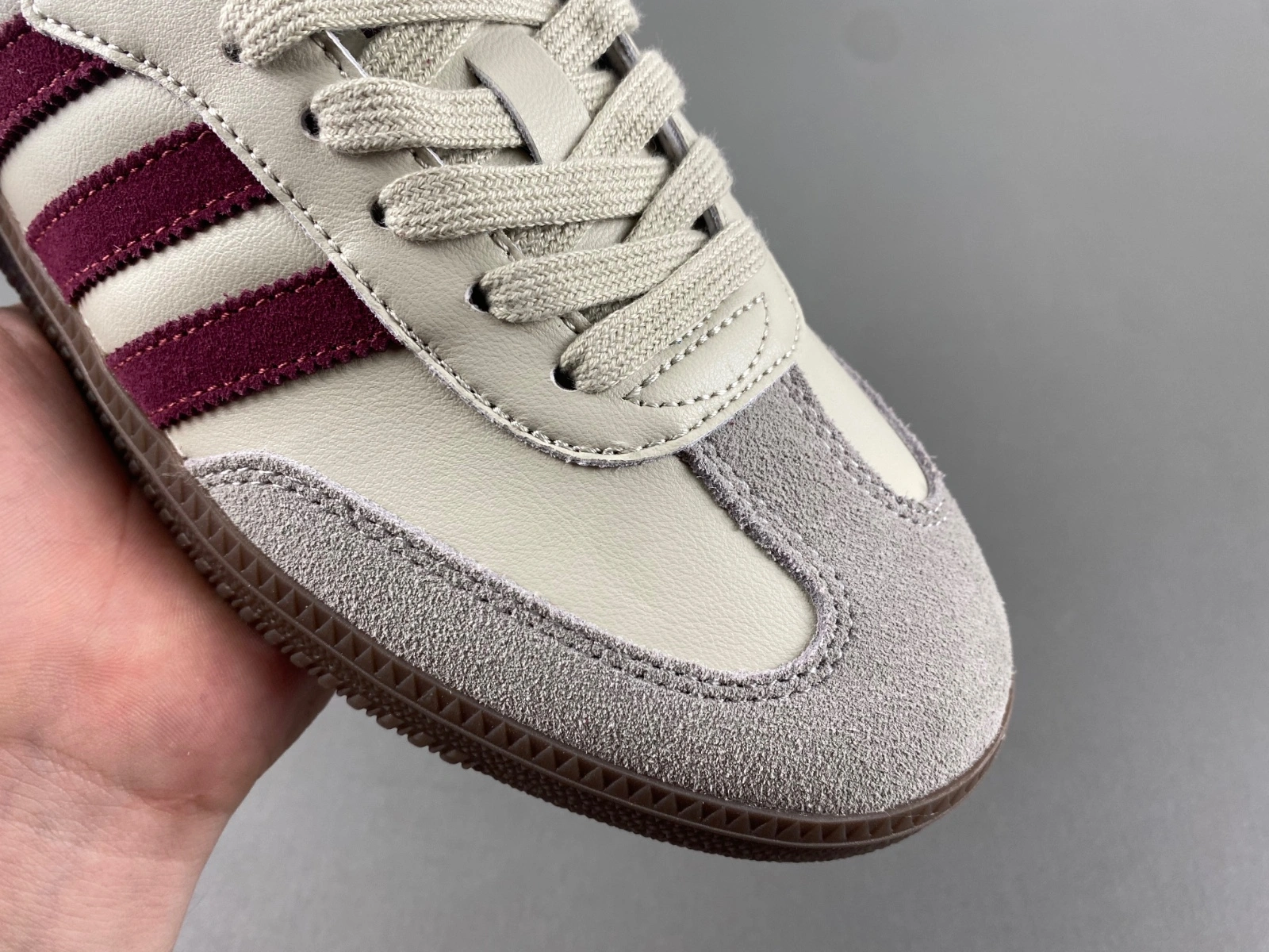 Samba OG Putty Grey Maroon ID ComfortFit 2778
