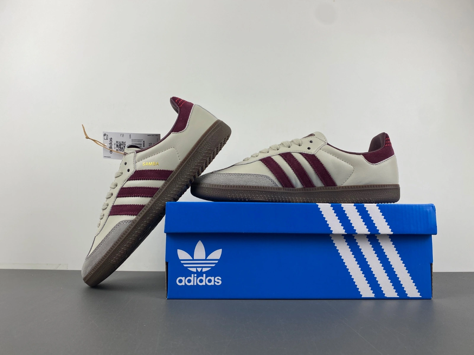 Samba OG Putty Grey Maroon ID ComfortFit 2778