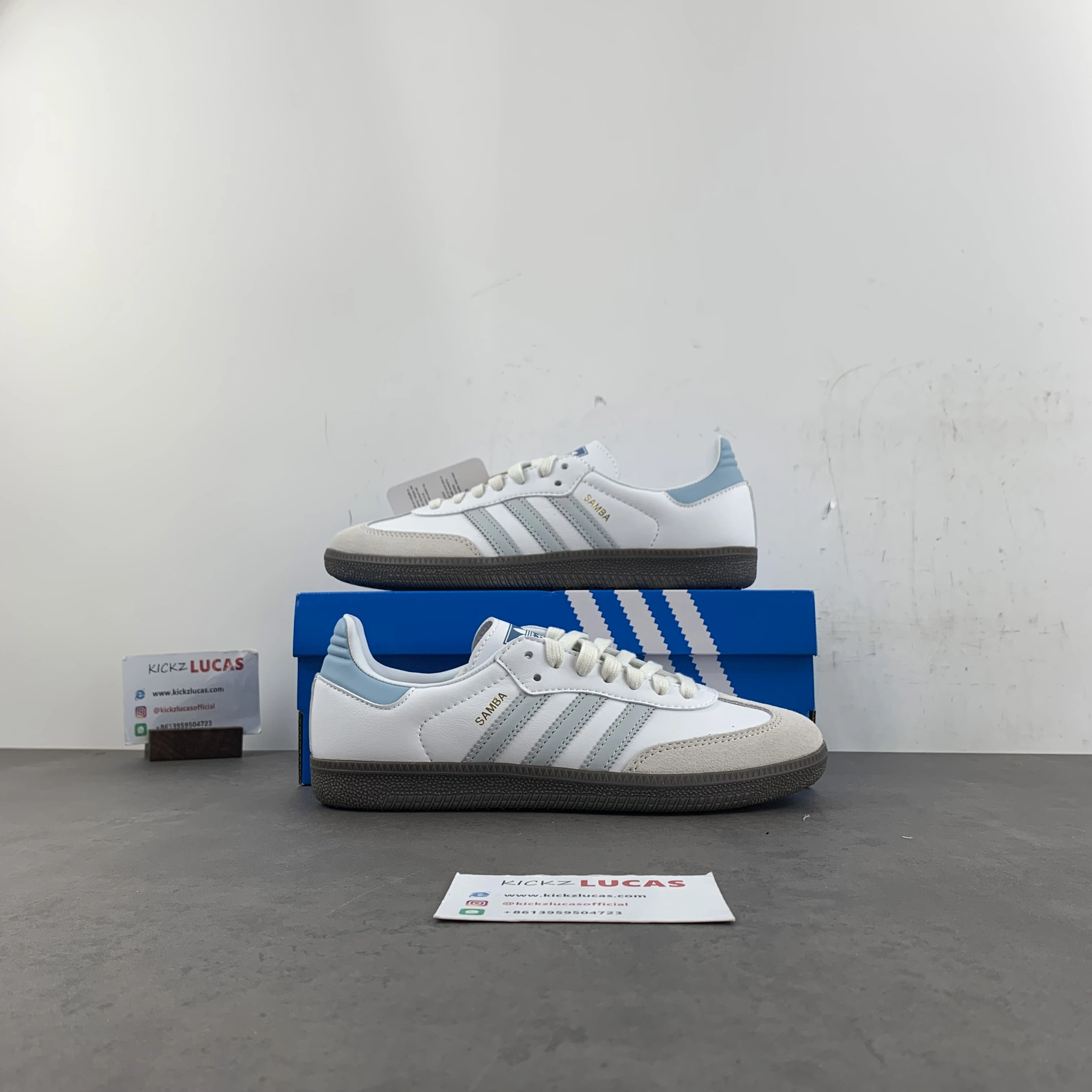 Samba OG White Halo Blue ID Upgraded 2785