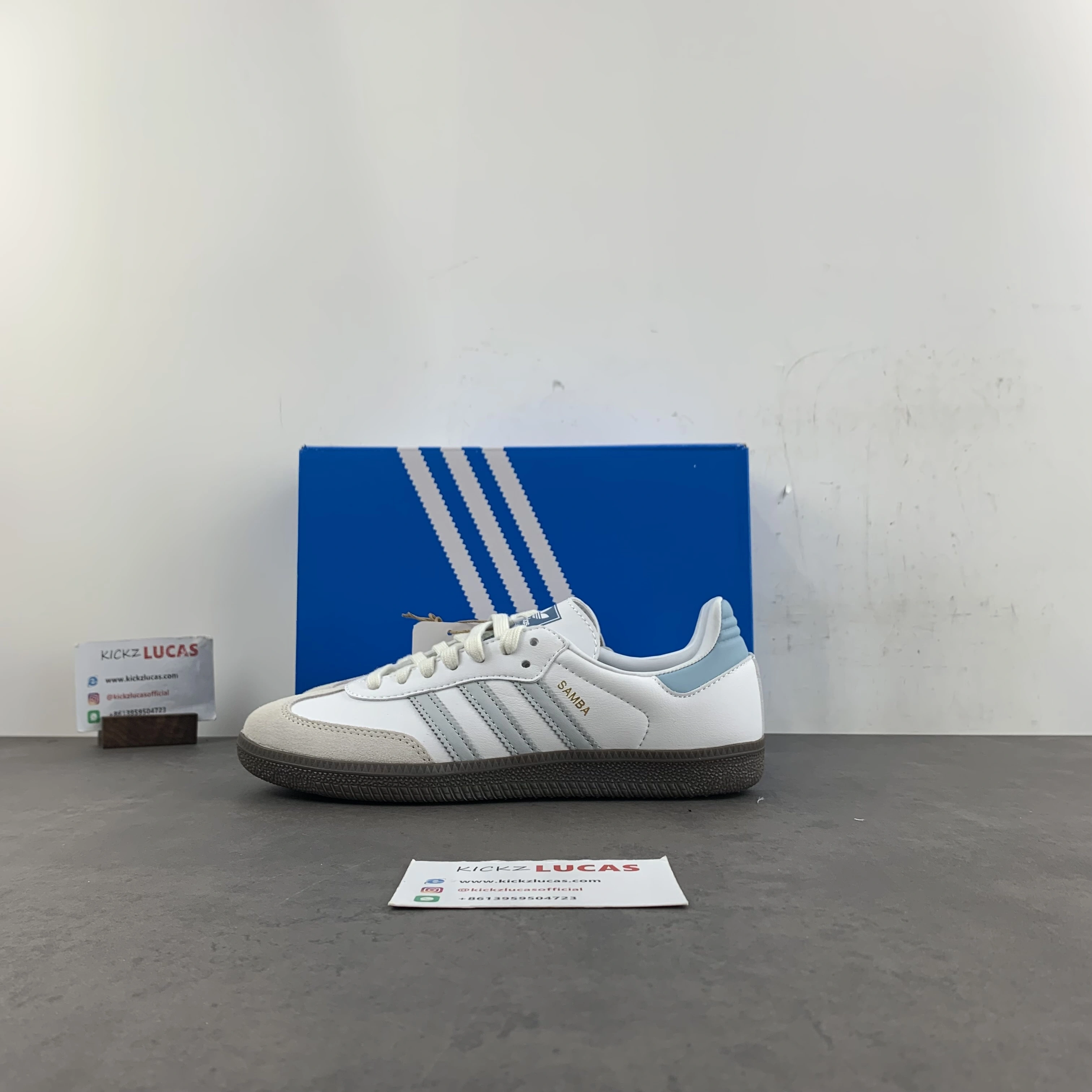 Samba OG White Halo Blue ID Upgraded 2785