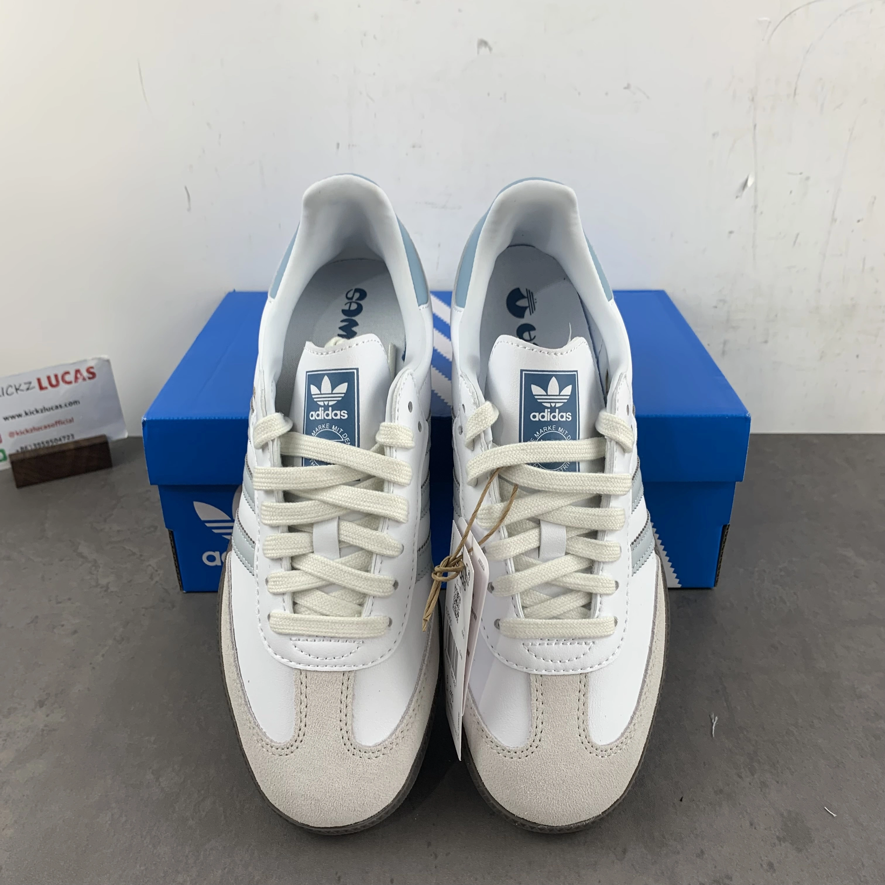 Samba OG White Halo Blue ID Upgraded 2785