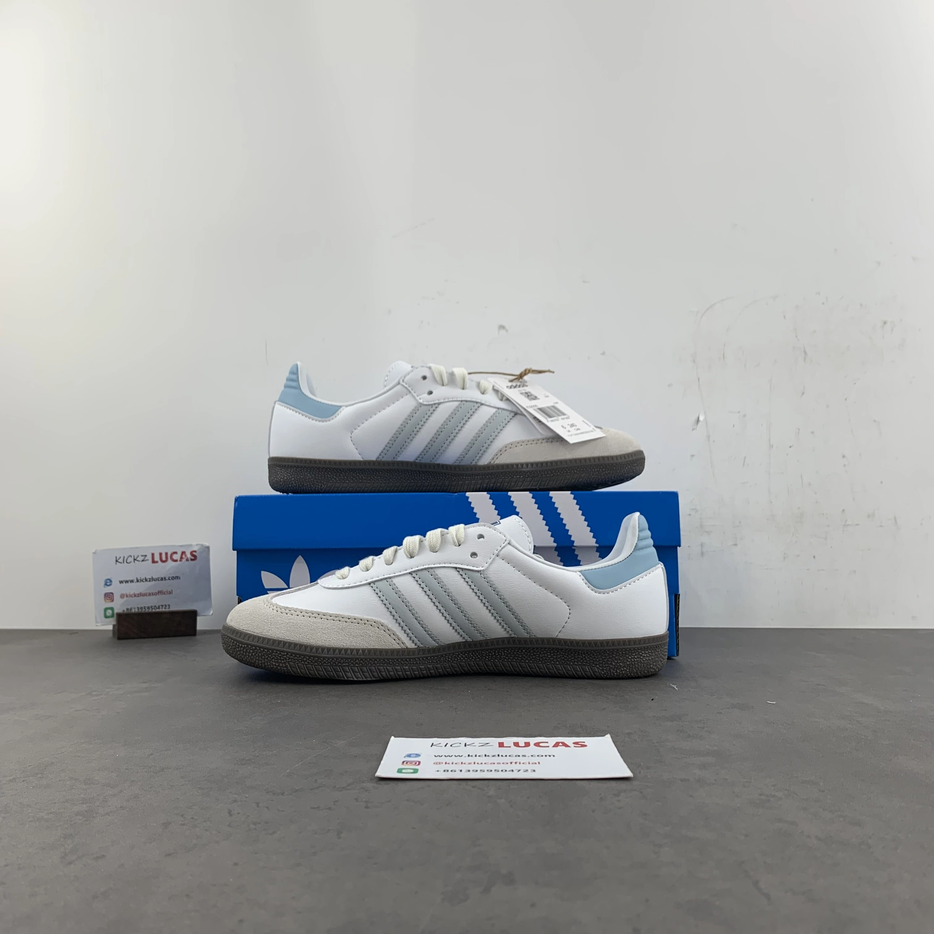 Samba OG White Halo Blue ID Upgraded 2785