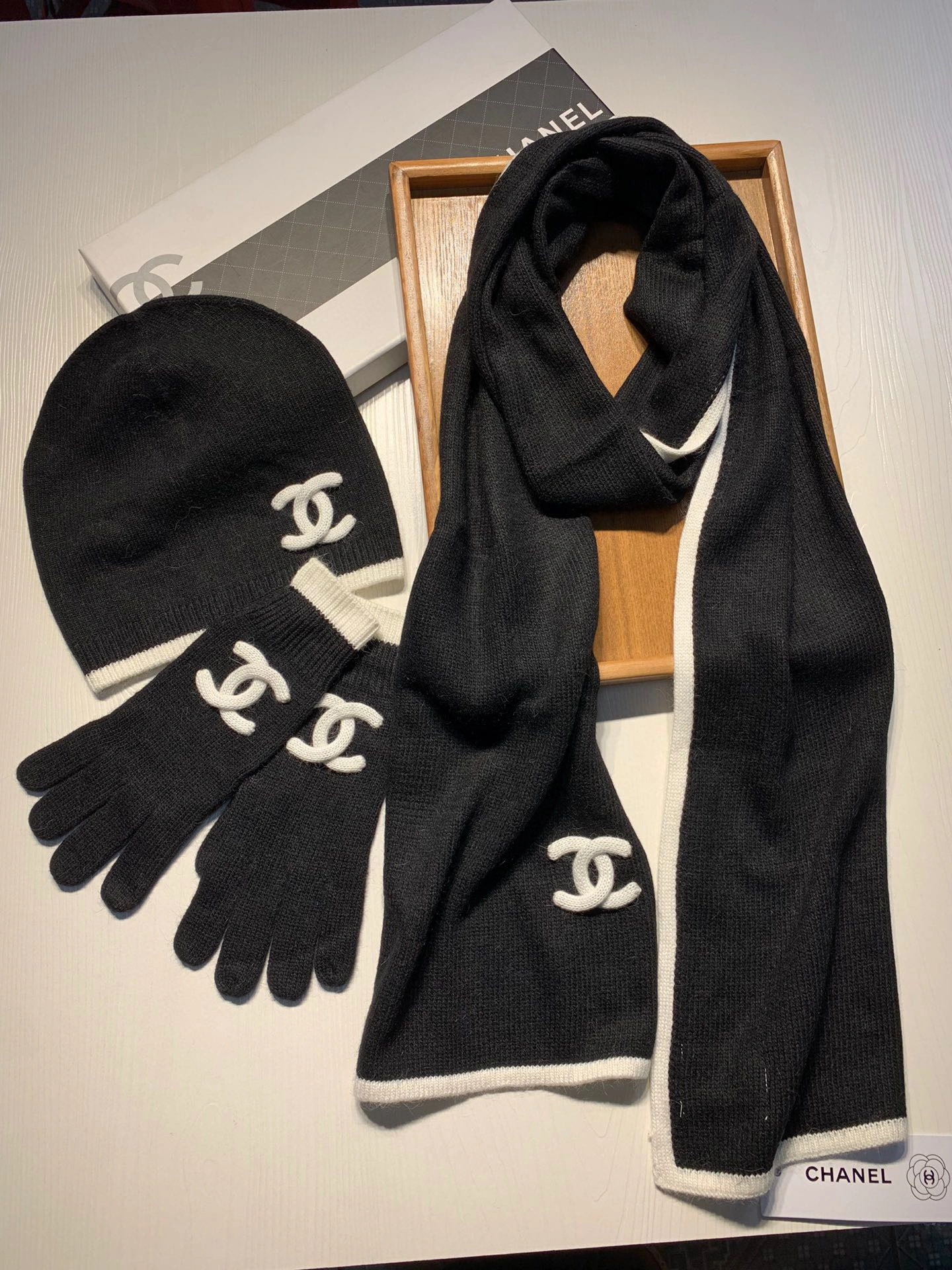 Scarf three-piece Sleek 17869