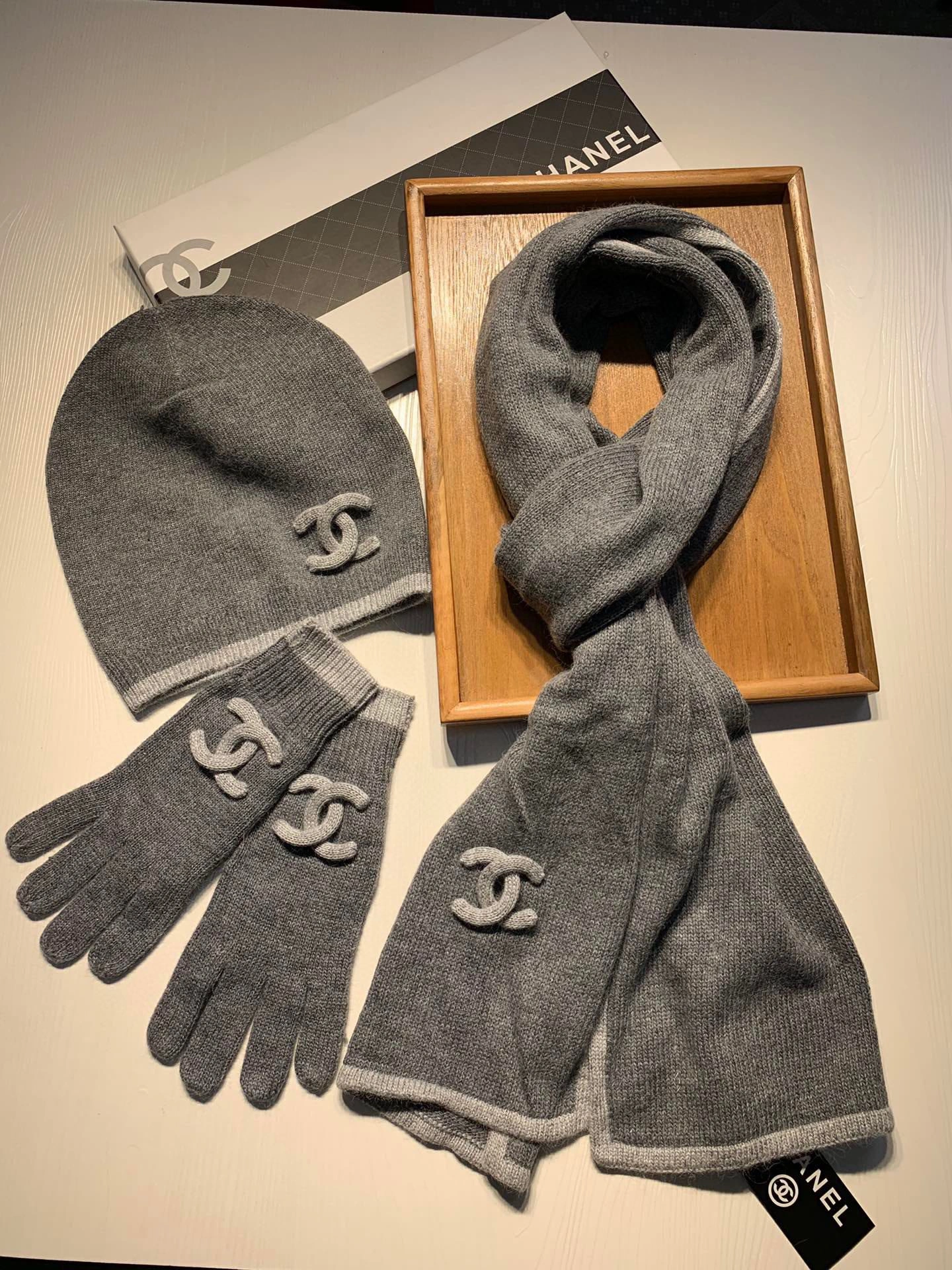 Scarf three-piece Sleek 17869