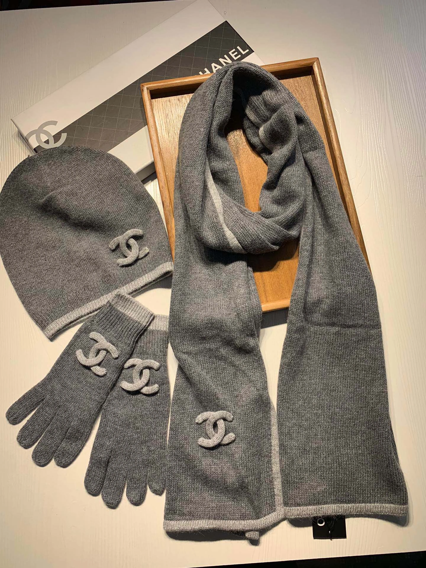 Scarf three-piece Sleek 17869
