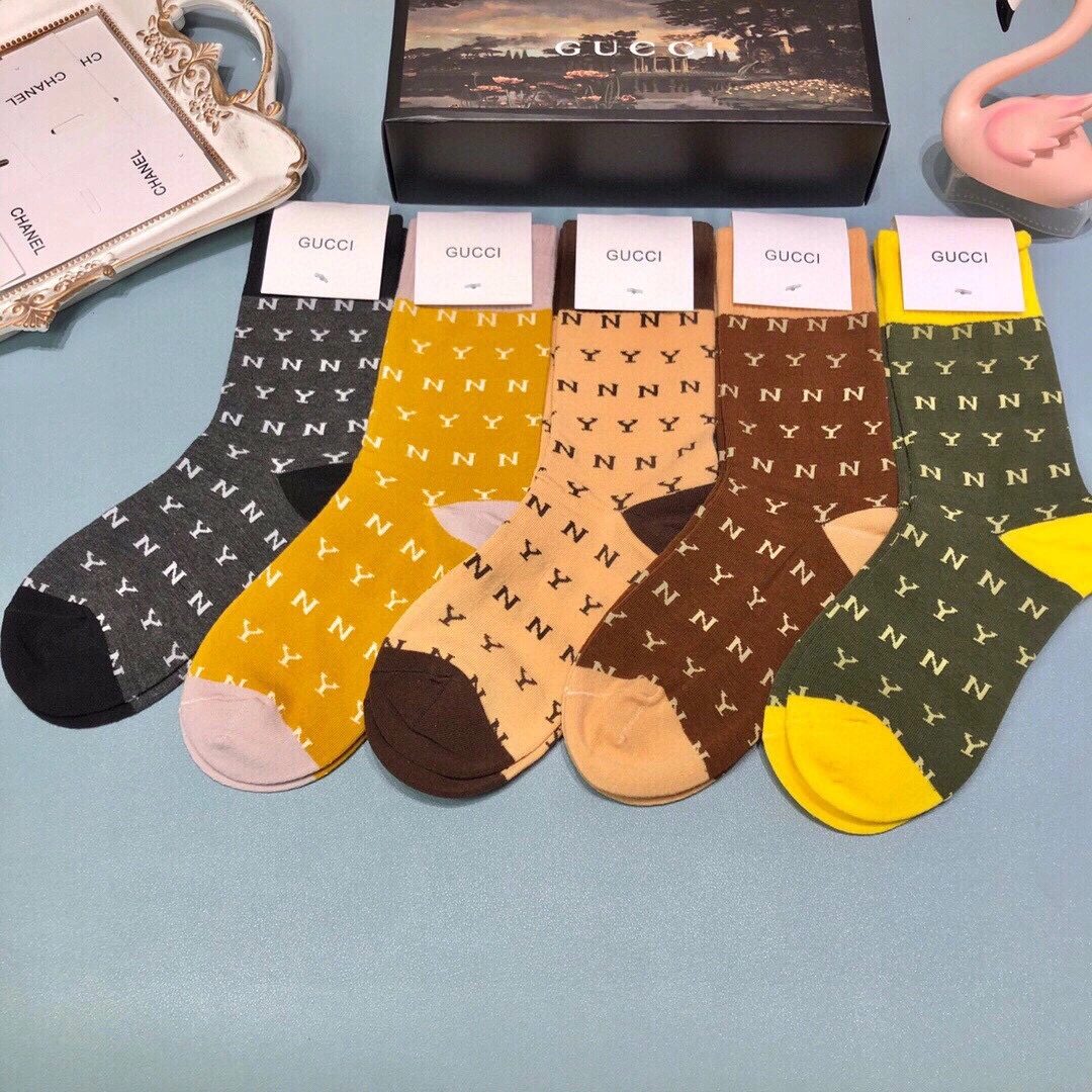 Socks 5 pairs Packable 18174