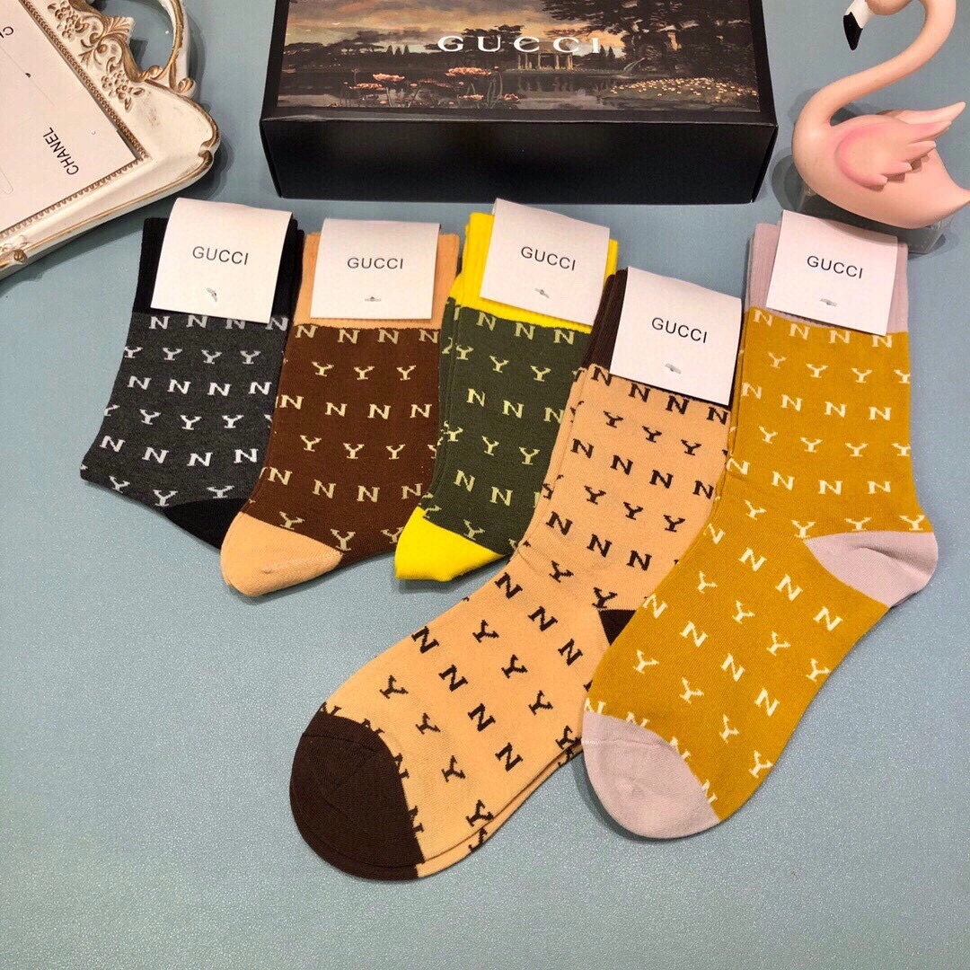 Socks 5 pairs Packable 18174