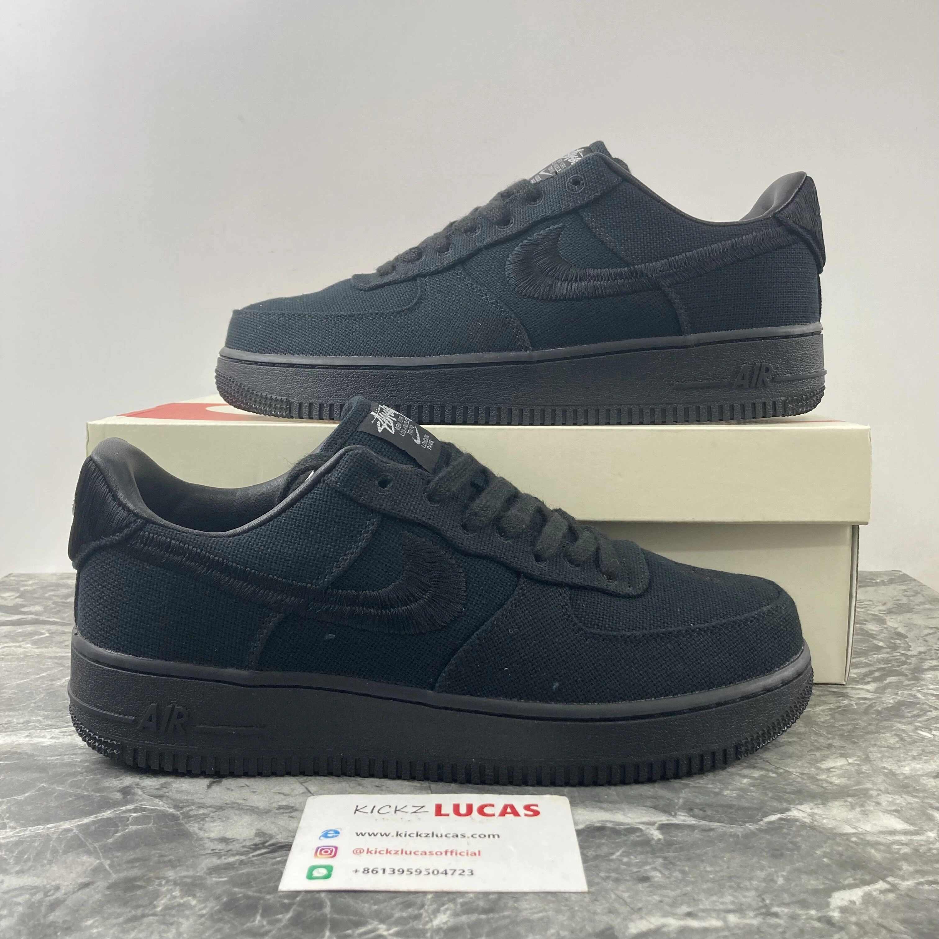 ZipUp Stussy x Nike Air Force 1 Low “Black” CZ9084- 813