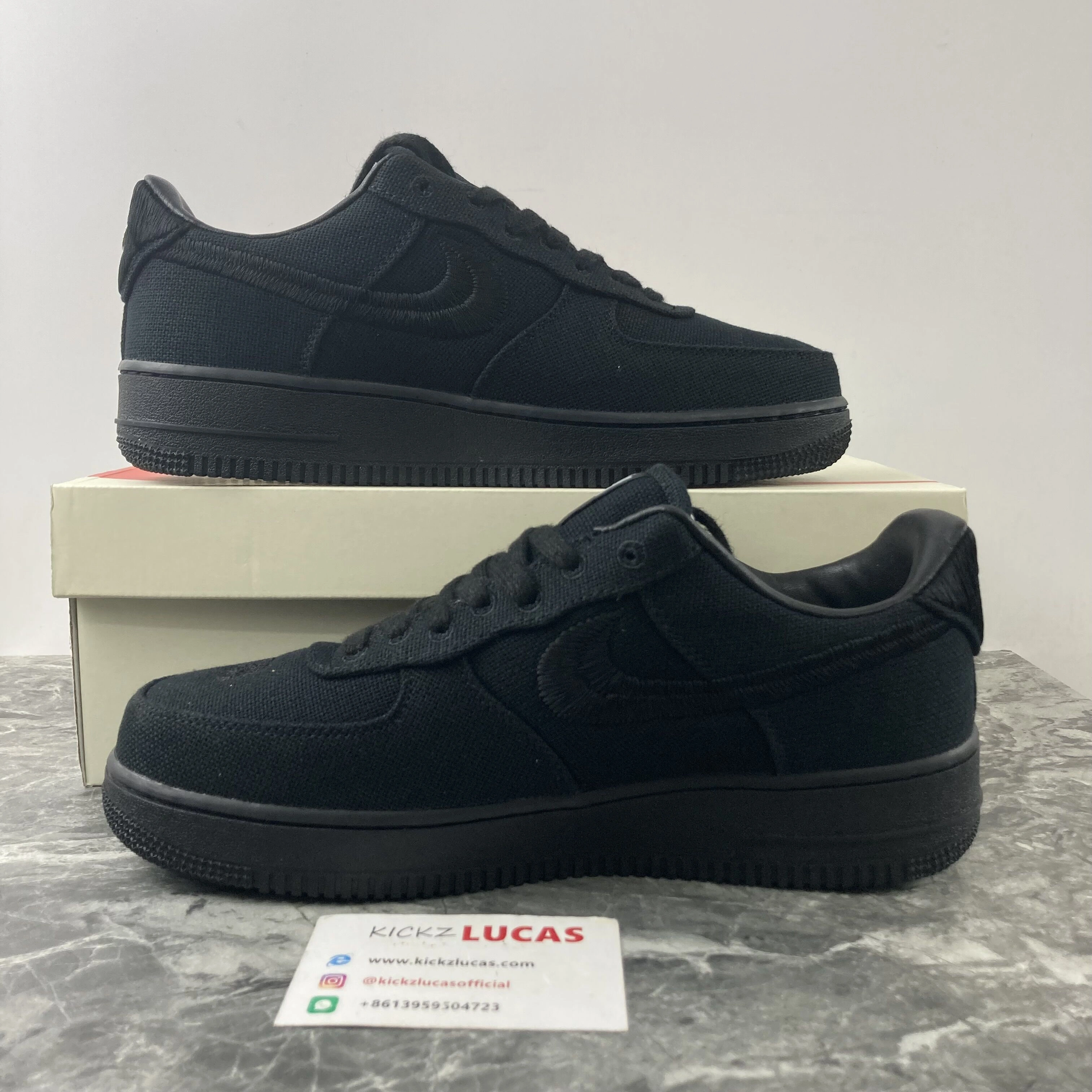 ZipUp Stussy x Nike Air Force 1 Low “Black” CZ9084- 813