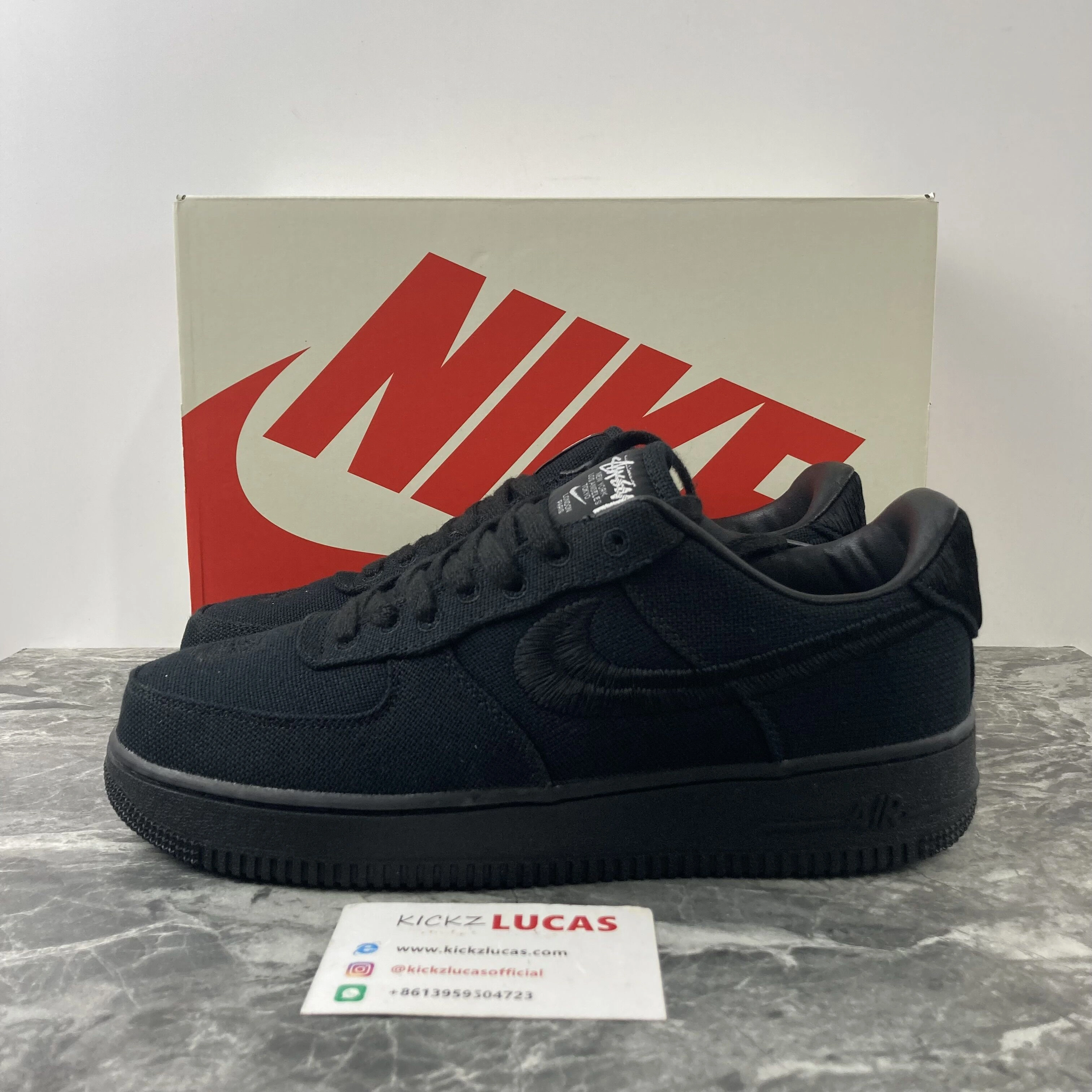 ZipUp Stussy x Nike Air Force 1 Low “Black” CZ9084- 813