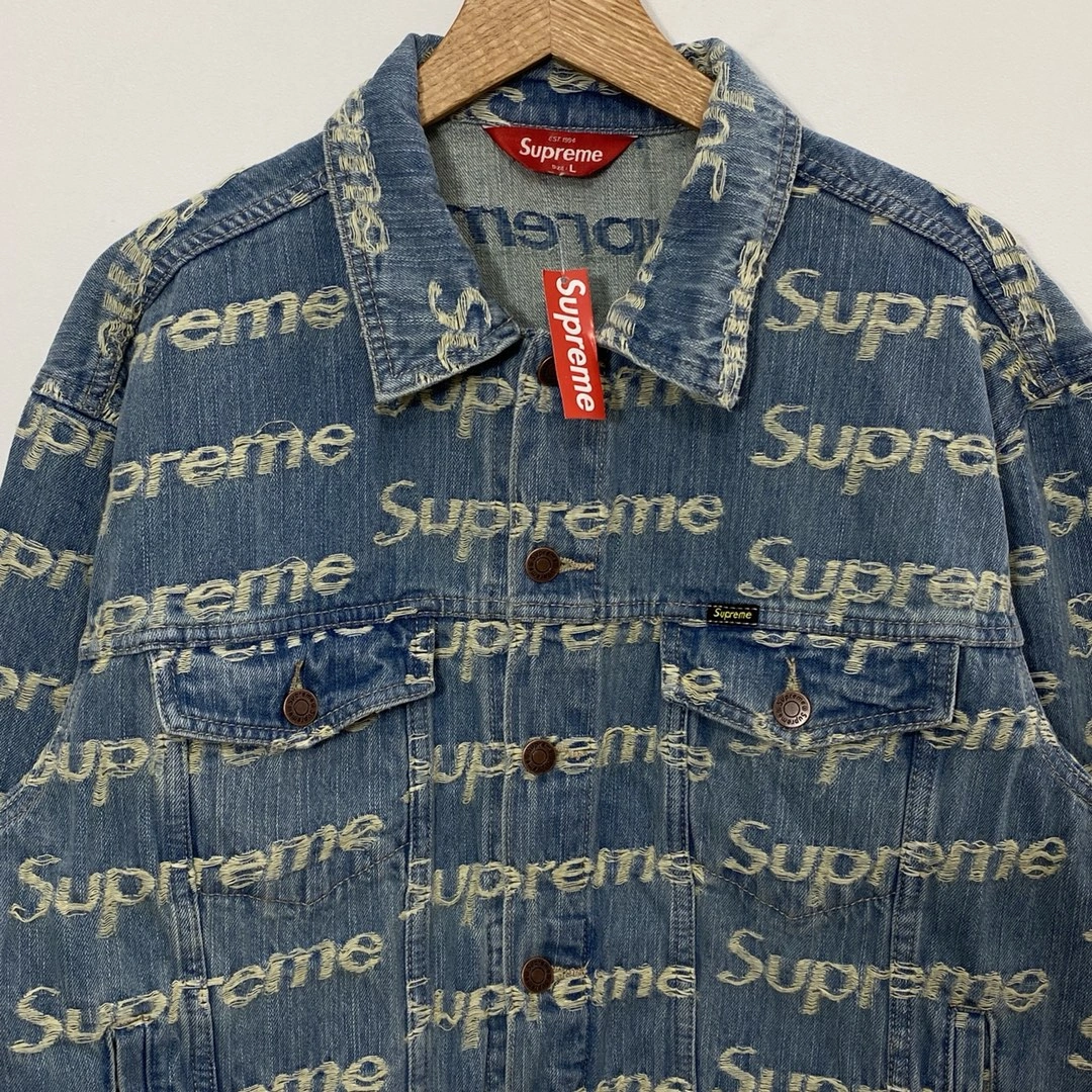 Upgraded S*upreme Denim Trucker Jacket Top Quality AM 20230701- 12028
