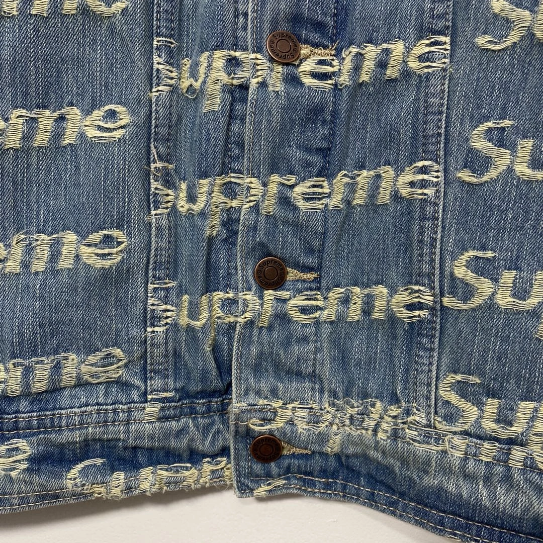 Upgraded S*upreme Denim Trucker Jacket Top Quality AM 20230701- 12028