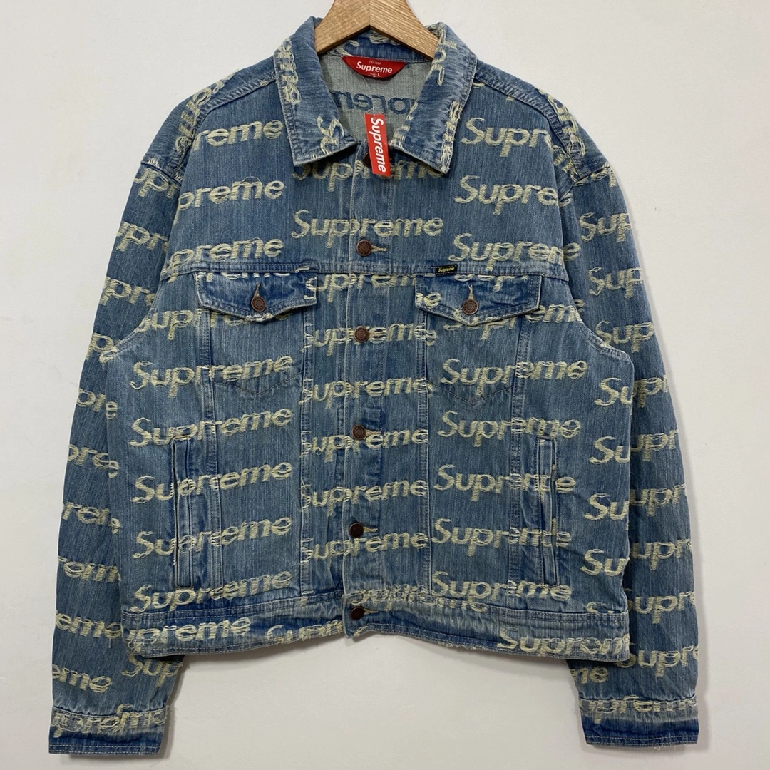 Upgraded S*upreme Denim Trucker Jacket Top Quality AM 20230701- 12028